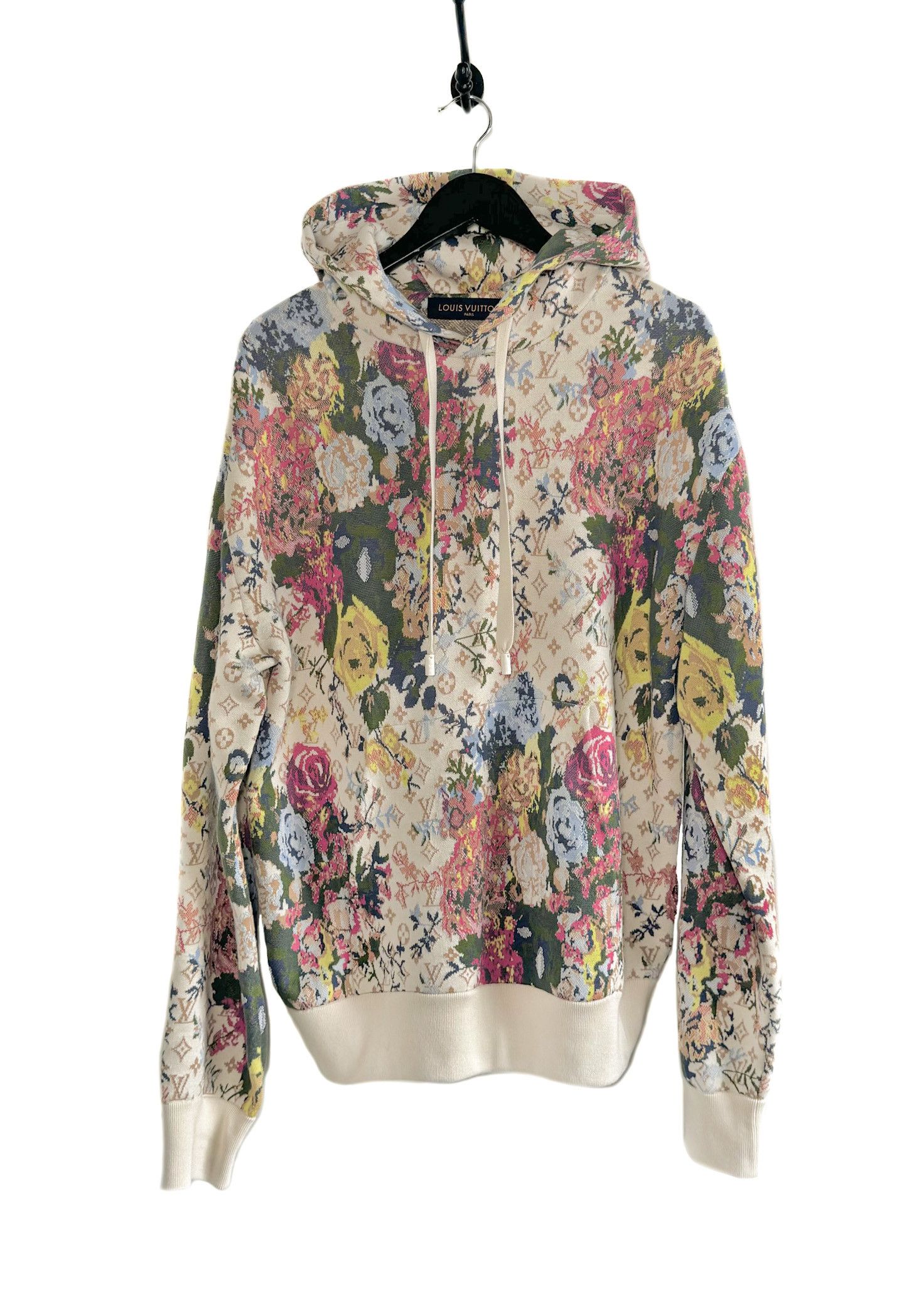 Louis Vuitton Louis Vuitton 2022 Monogram Floral Jacquard Beige Hoodie Size US S / EU 44-46 / 1 - 1 Thumbnail