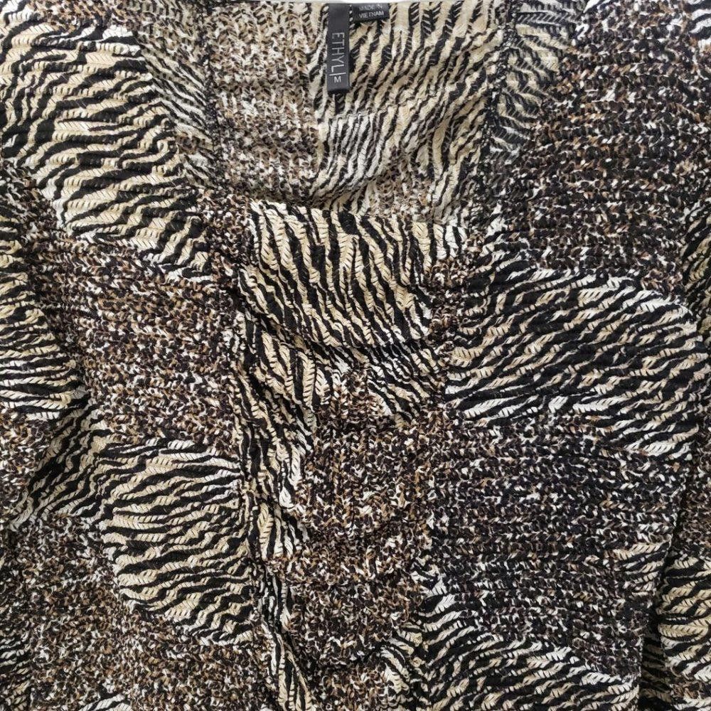 Designer CT197a Ladies Ethyl Long-sleeve Animal Print Blouse M Size M / US 6-8 / IT 42-44 - 4 Thumbnail