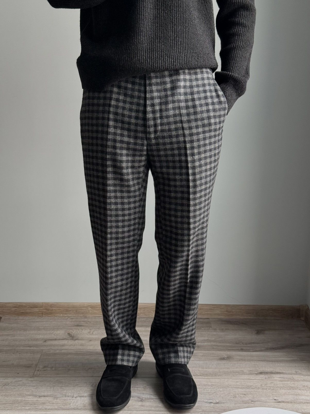 Tom Ford Tom Ford Grey Silk / Wool Tailored Straight Leg Trousers Size US 34 / EU 50 - 4 Thumbnail