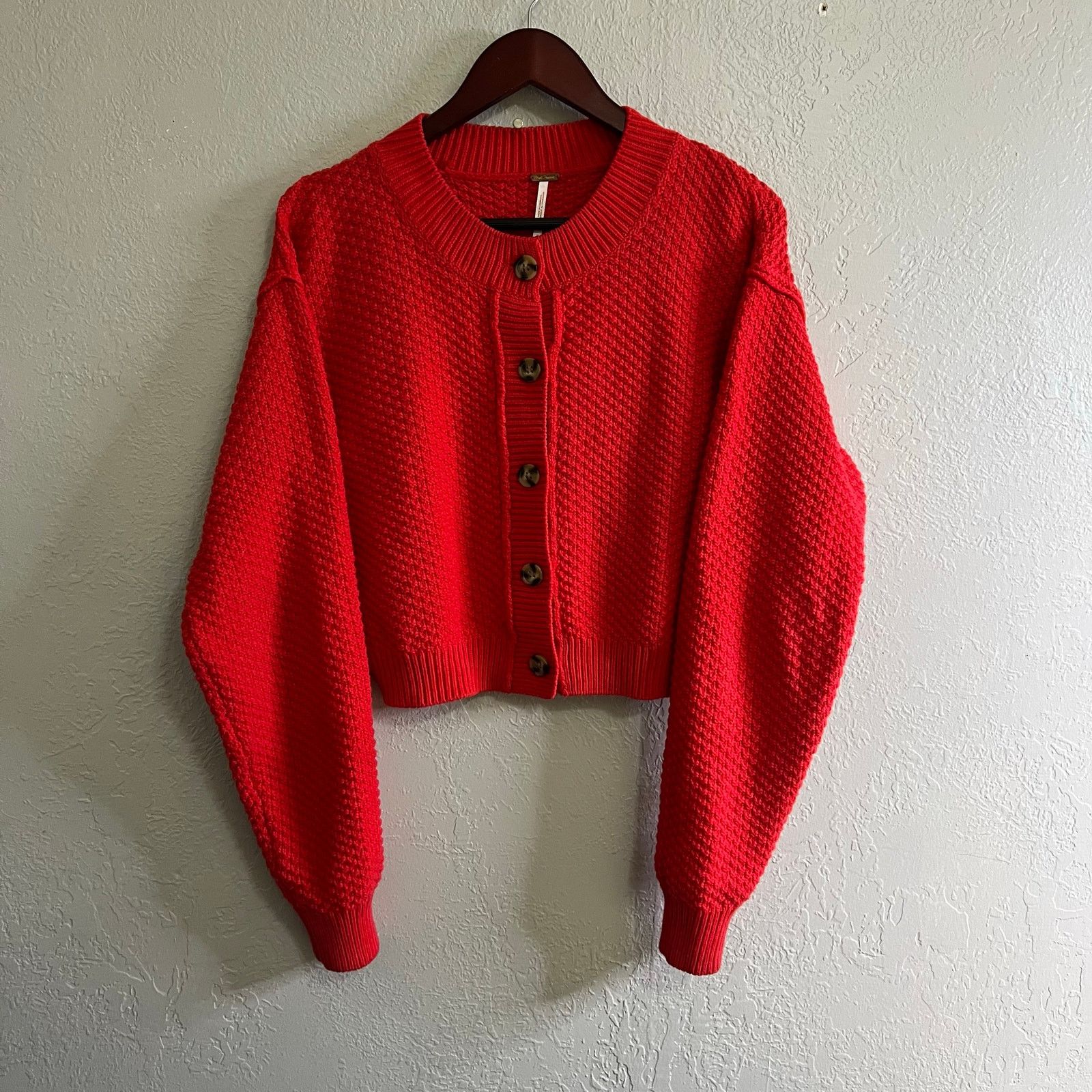 Free People Free People Textured Knit Cropped Cardigan Sweater Women's S Size S / US 4 / IT 40 - 2 Thumbnail