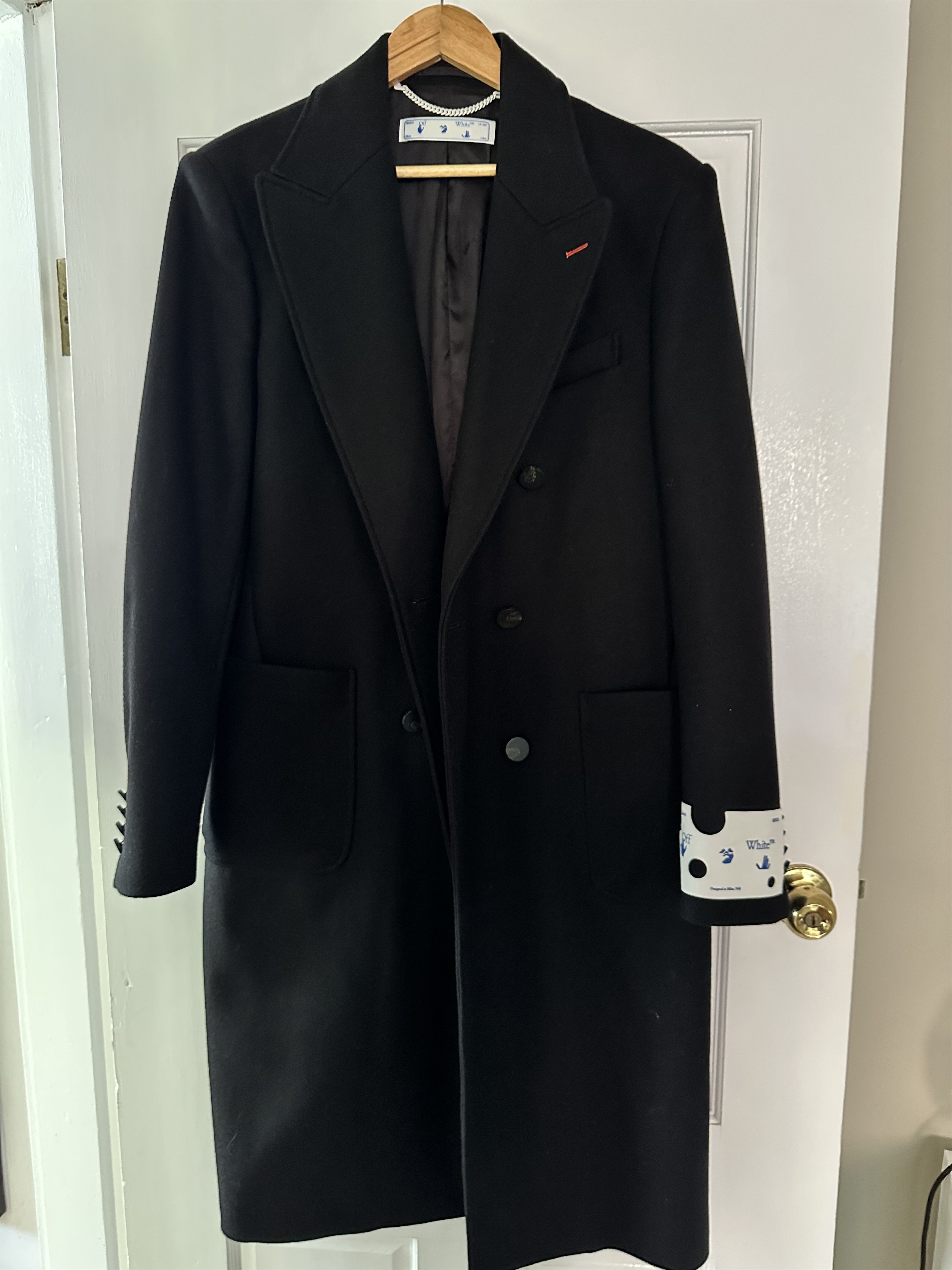 Off-White × Virgil Abloh Off-White double breasted wool coat- rare collection Virgil Size US L / EU 52-54 / 3 - 8 Thumbnail