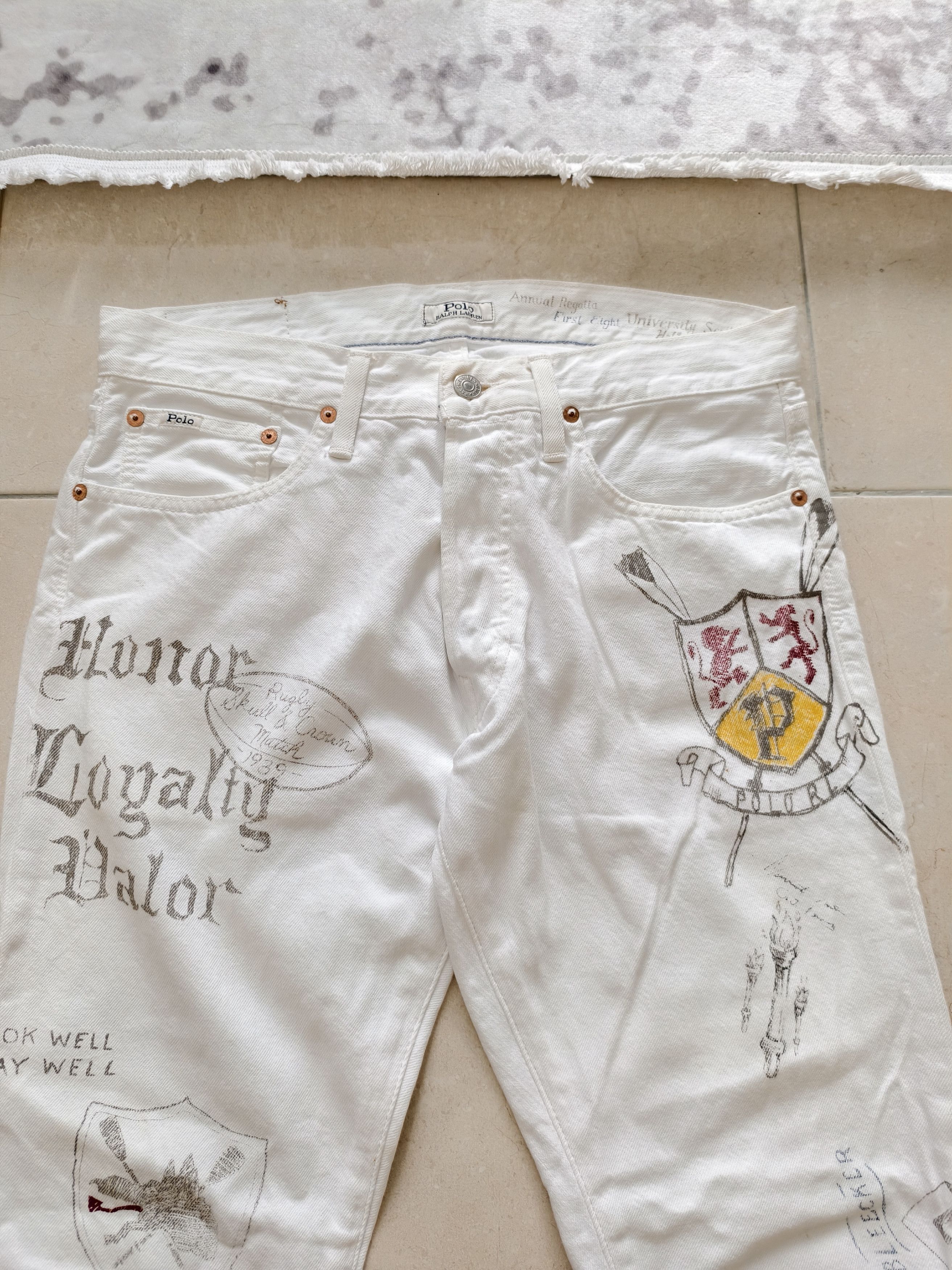 Polo Ralph Lauren 🔥STEALS🔥Very Rare Polo Ralph Lauren Sullivan Printed Jeans Size US 32 / EU 48 - 3 Thumbnail