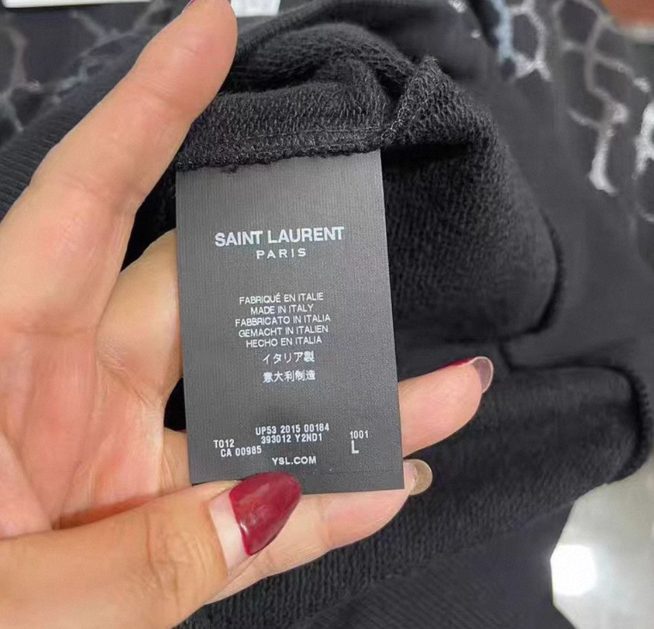 Saint Laurent Paris Saint Laurent Paris by Hedi 15AW Crocodile Sweatshirt-2508 Size US L / EU 52-54 / 3 - 5 Thumbnail