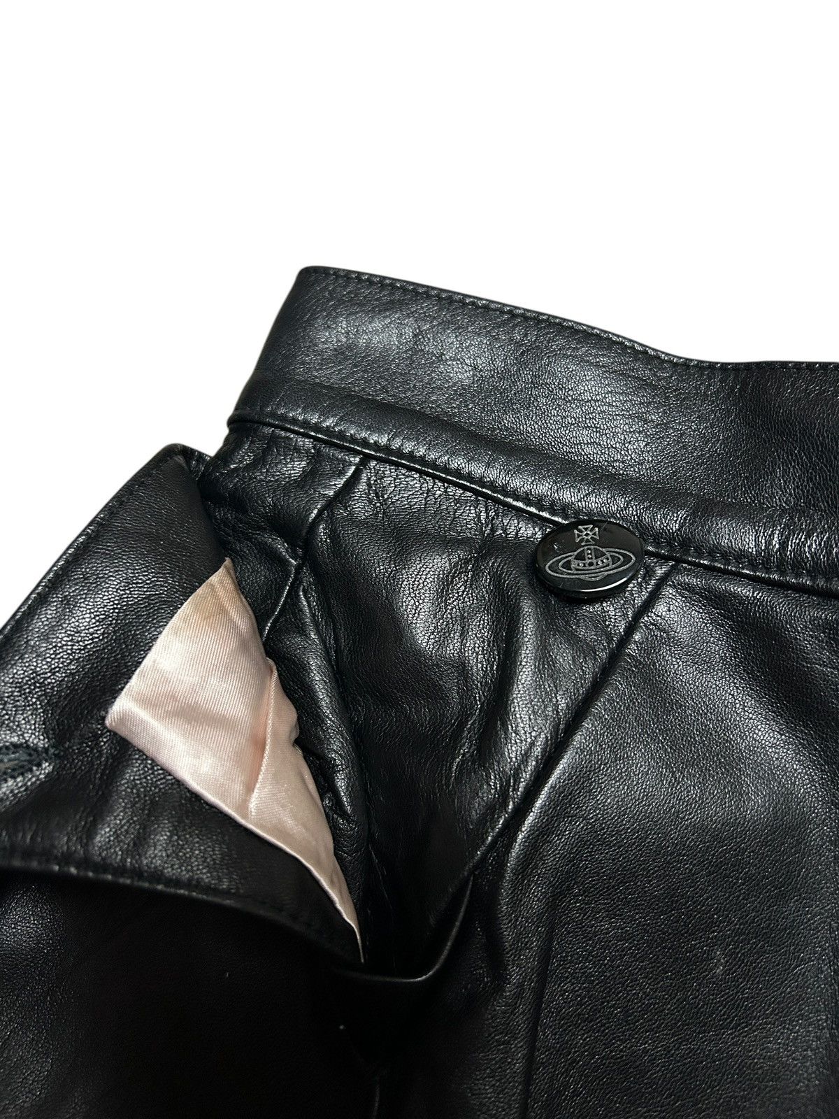 Vivienne Westwood 90s Sailor Leather Trousers Size 28" / US 6 / IT 42 - 13 Thumbnail