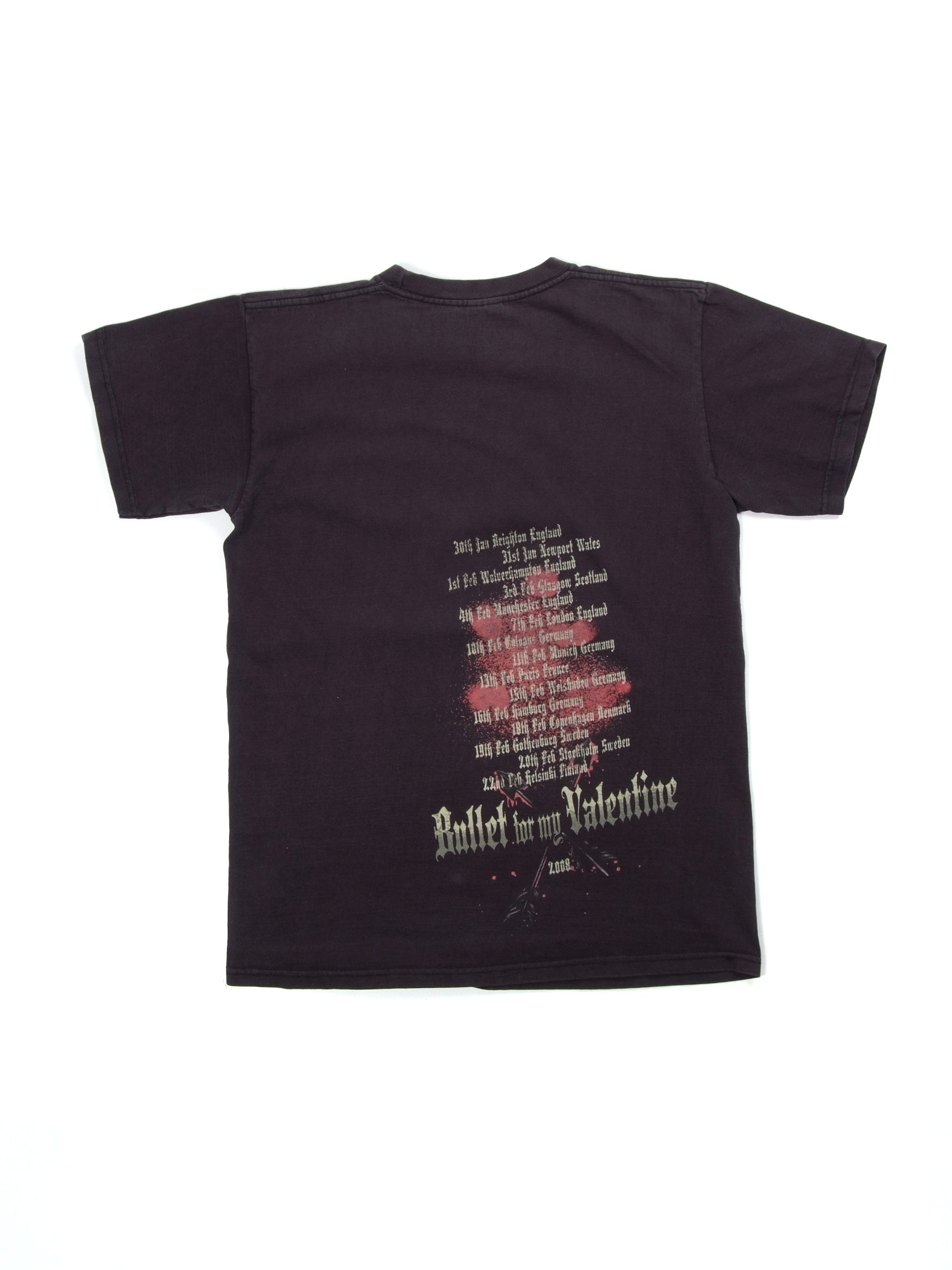 Band Tees × Fruit Of The Loom Vintage Bullet For My Valentine Rock Band Full Print T-shirt Size US S / EU 44-46 / 1 - 3 Thumbnail
