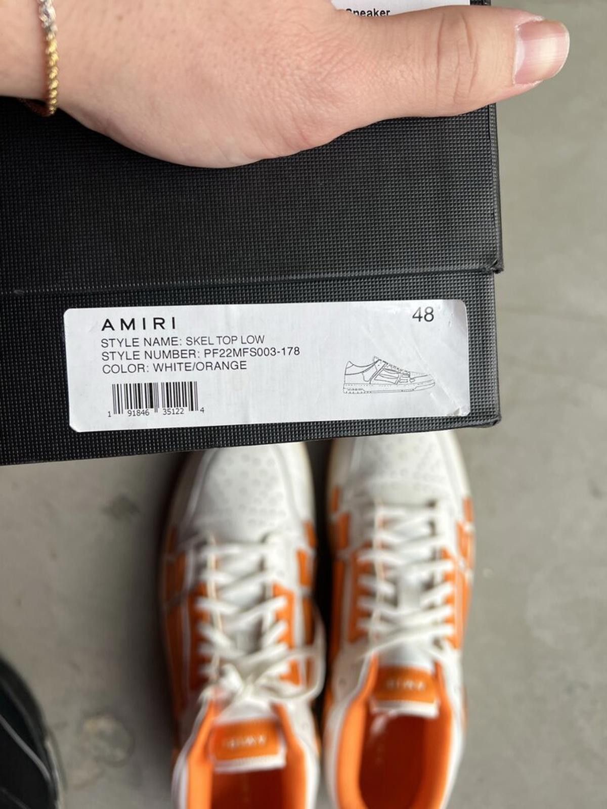 Amiri Amiri Bone Sneaker Orange/White Sz. 48 Size ONE SIZE - 7 Thumbnail