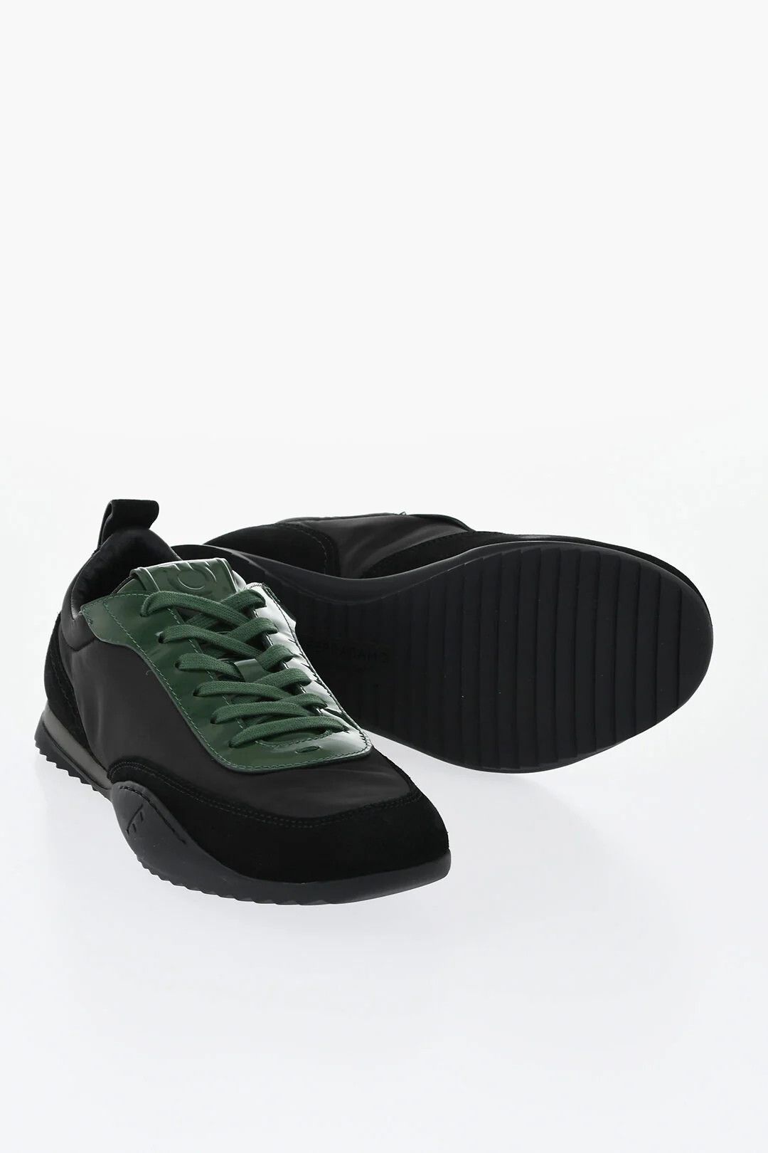 Salvatore Ferragamo og1mm0426 Nylon Low-Top Sneakers in Black Size US 8.5 / EU 41-42 - 3 Thumbnail