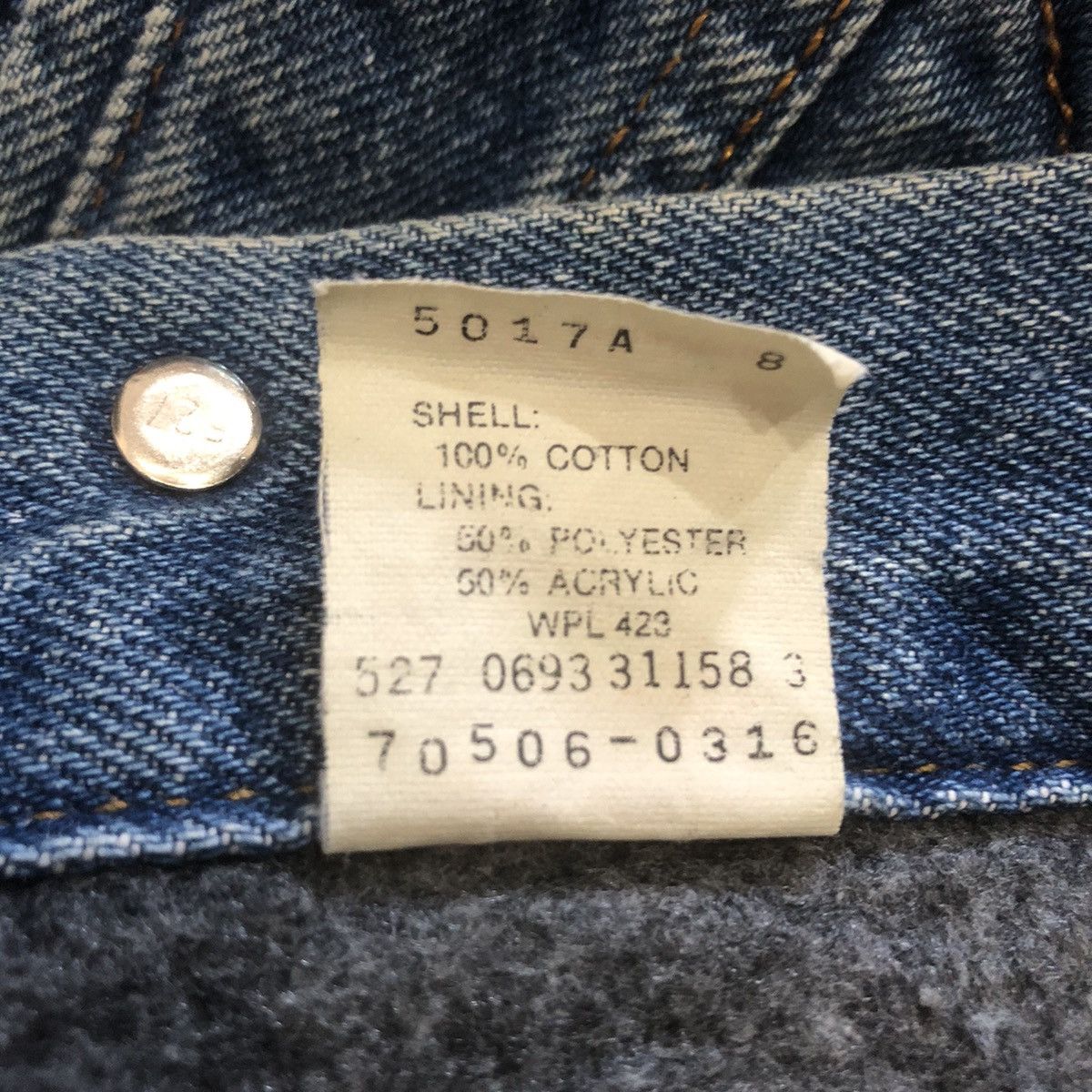 Levi's × Vintage 90’s Levi’s 70506-0316 Denim Trucker Blanked Lined Jacket Size US M / EU 48-50 / 2 - 10 Thumbnail