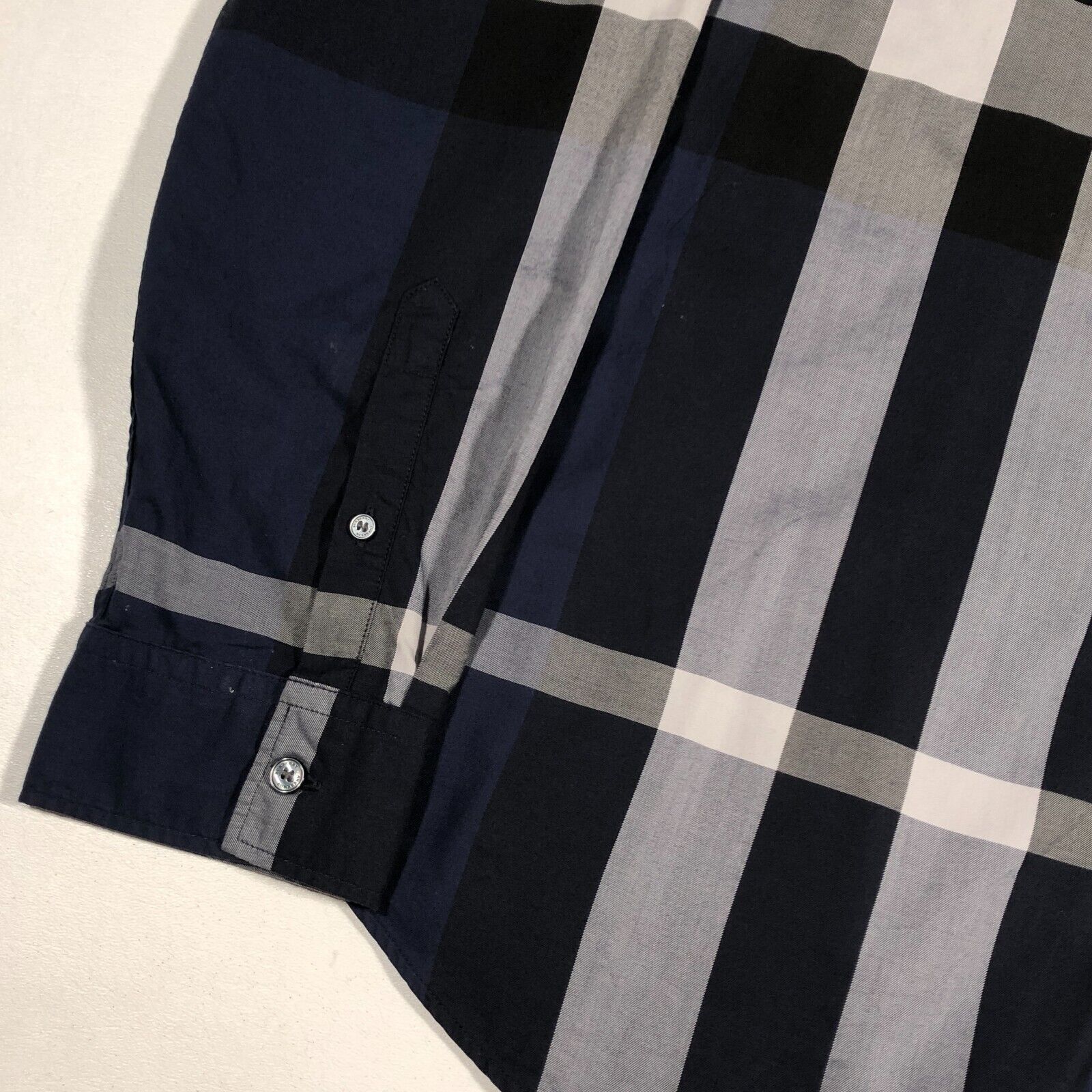 Burberry × Designer × Vintage Burberry Brit Navy Tartan Checks Button Down Shirt size XXL Size US XXL / EU 58 / 5 - 2 Thumbnail