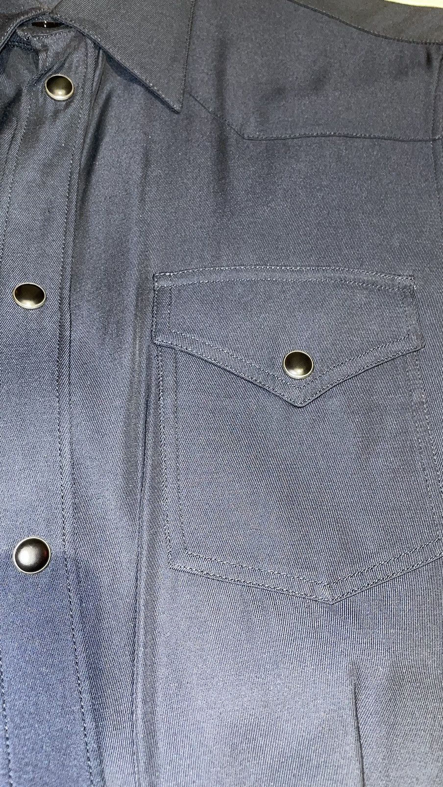 Celine × Hedi Slimane SS19 navy western shirt Size US XS / EU 42 / 0 - 7 Thumbnail