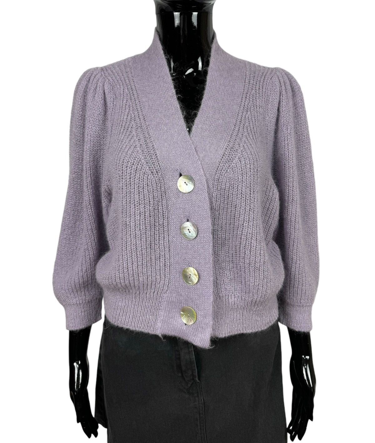Marella Marella Lavender Cardigan Wool-Mohair size S Size S / US 4 / IT 40 - 2 Thumbnail