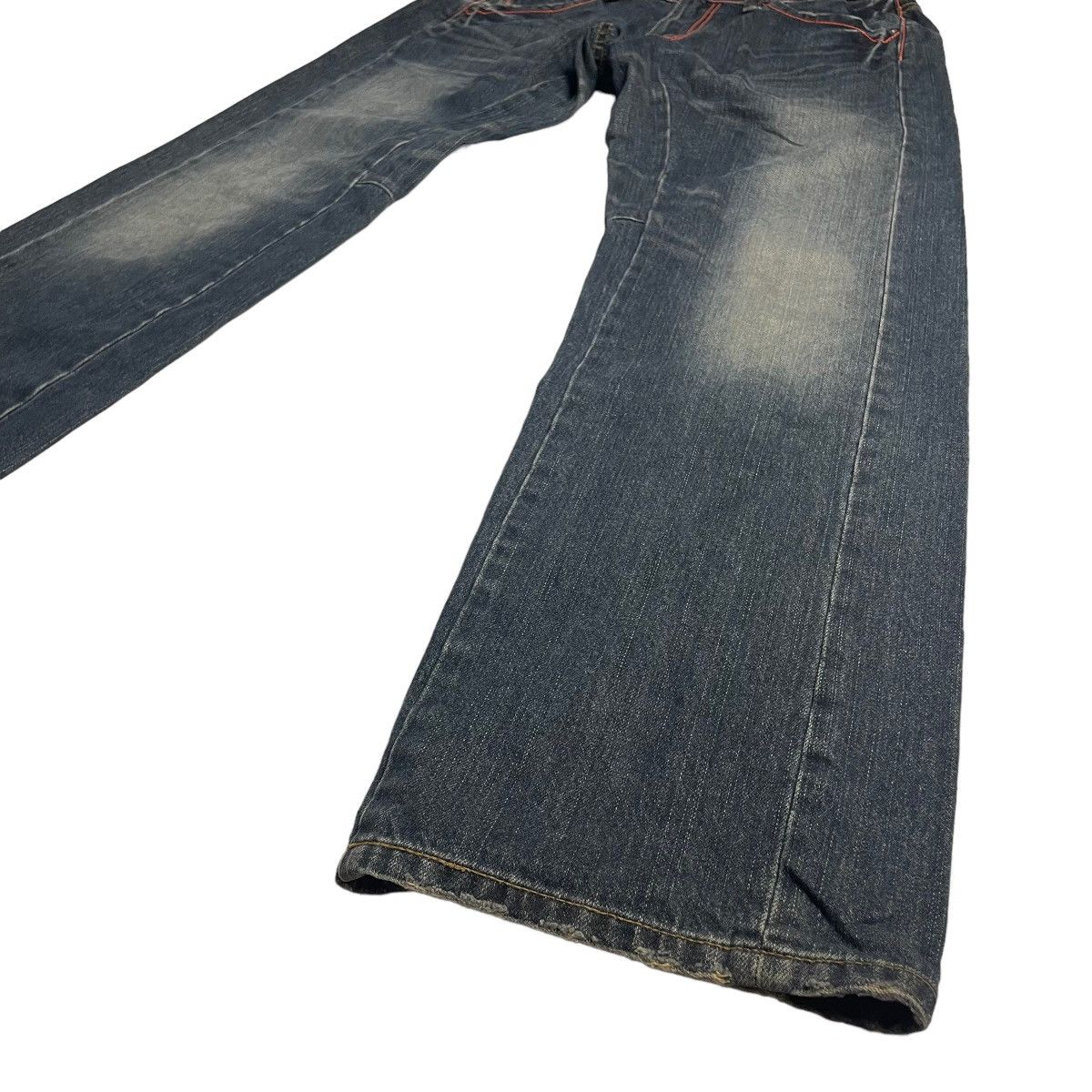 Blue Blue Japan 🇯🇵 VINTAGE BLUE WAY WASHED DENIM PANTS Size US 33 - 7 Thumbnail