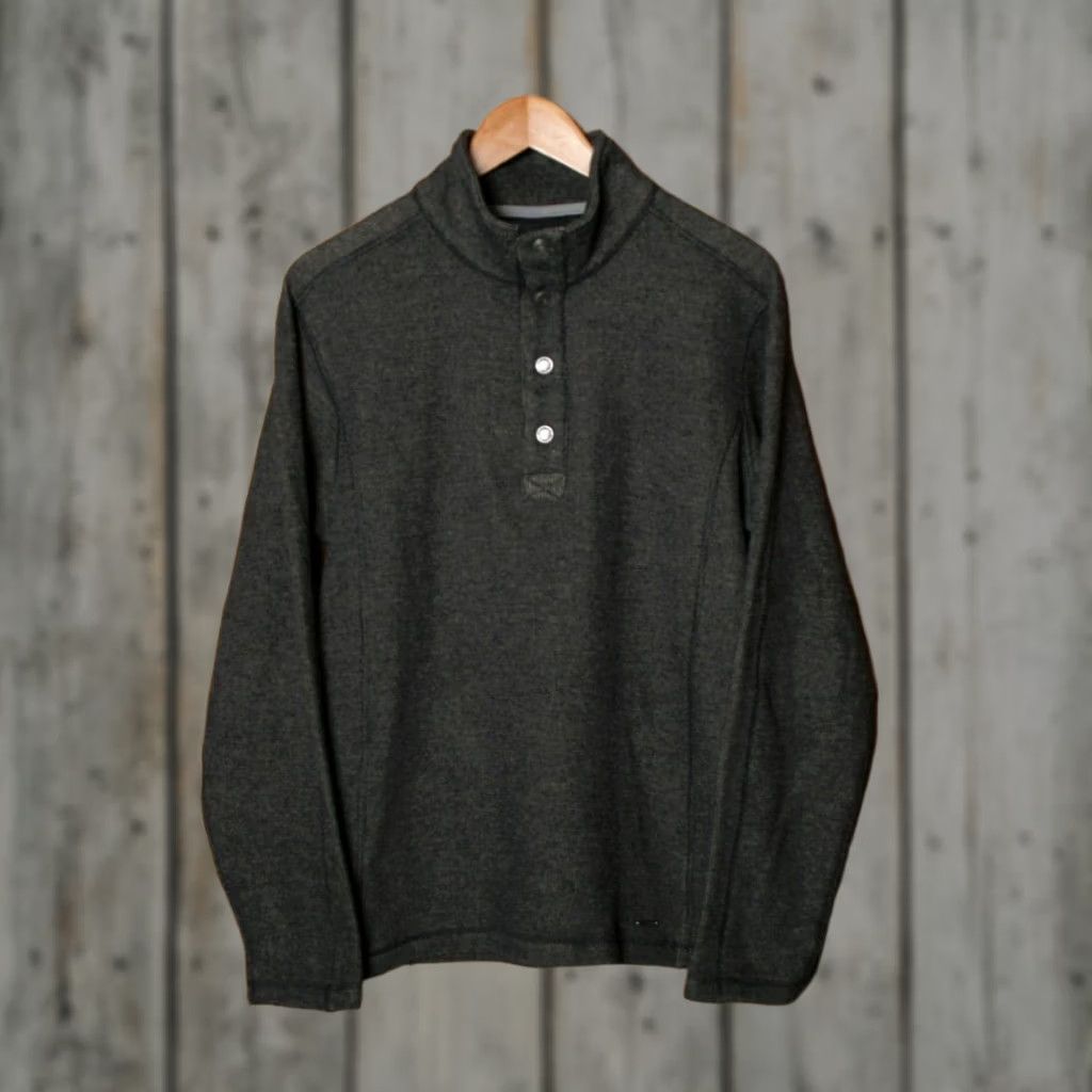 ExOfficio Exofficio Gray Wool Blend Henley Pullover Sweater Men M Size Comfort Knit - Mens Size US M / EU 48-50 / 2 - 1 Thumbnail