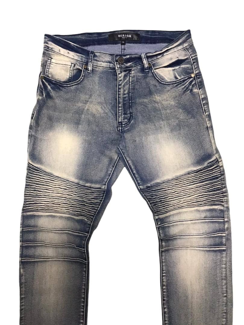 Japanese Brand × Reason Reason New York Biker Denim Jeans Size US 34 / EU 50 - 2 Thumbnail