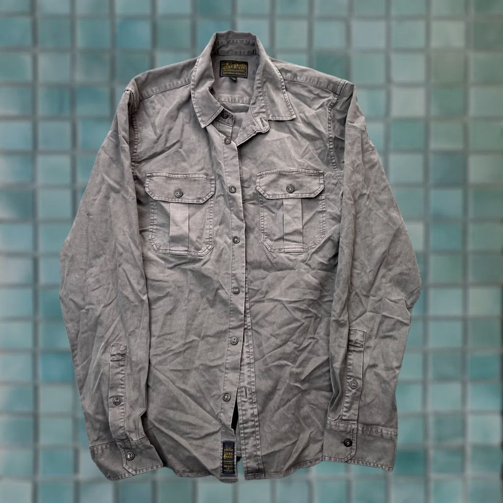 Lucky Brand Lucky Brand Shirt Mens Small Gray Stretch Cotton Button Up Workwear Saturday Size US S / EU 44-46 / 1 - 1 Thumbnail