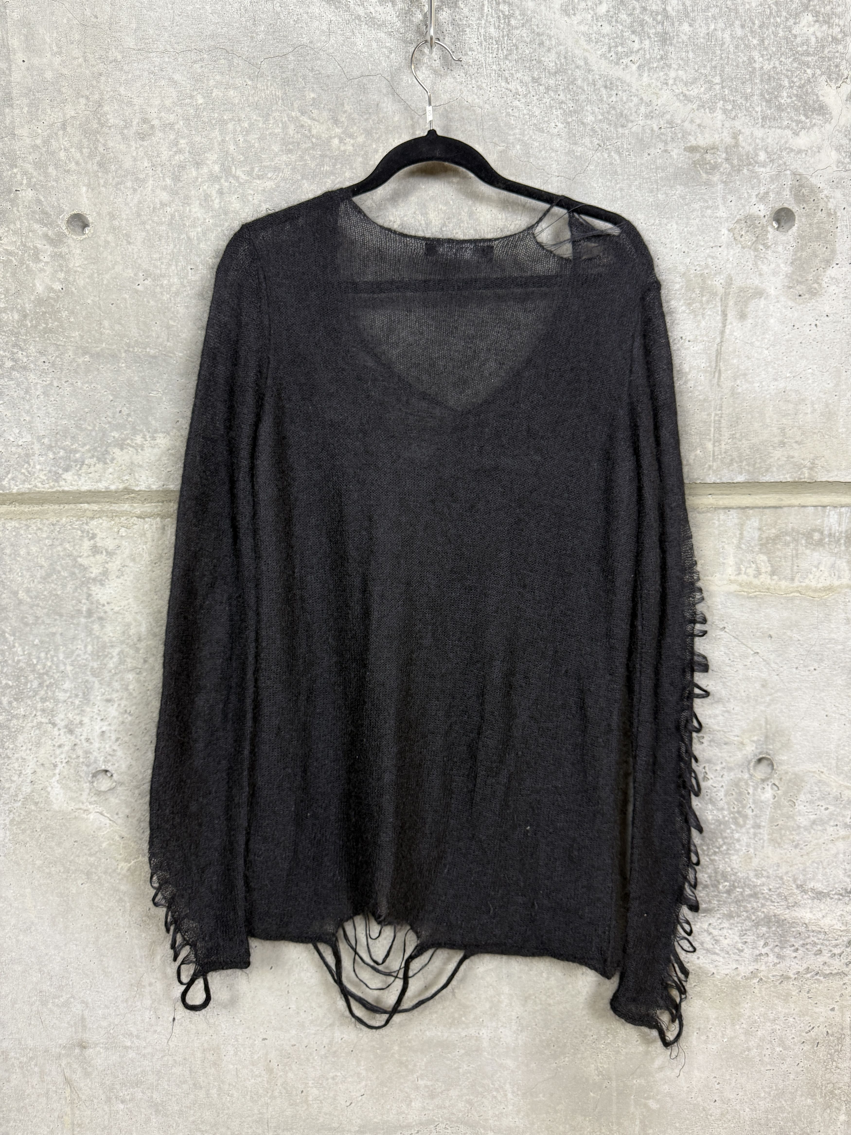 Julius Julius AW09 Distressed Silk Mohair Knit Sweater Size US L / EU 52-54 / 3 - 4 Thumbnail