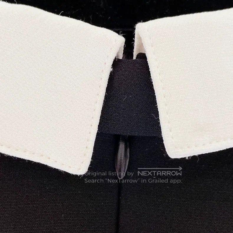 Valentino Valentino Black and white fake tie long sleeve dress Size M / US 6-8 / IT 42-44 - 6 Thumbnail