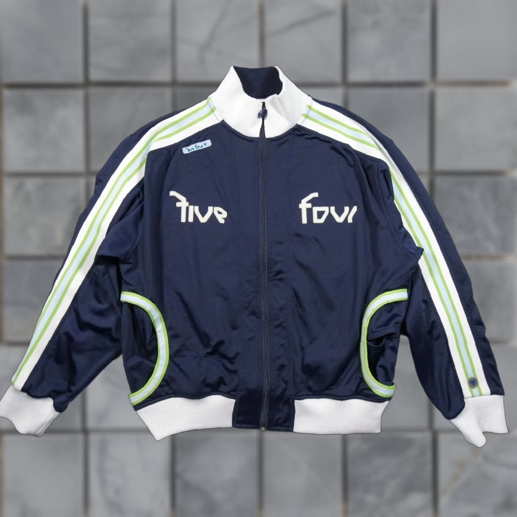 Vintage VINTAGE Five Four Jacket Mens M Blue Track Full Zip Mock Neck Outdoors Y2K Size US M / EU 48-50 / 2 - 1 Thumbnail