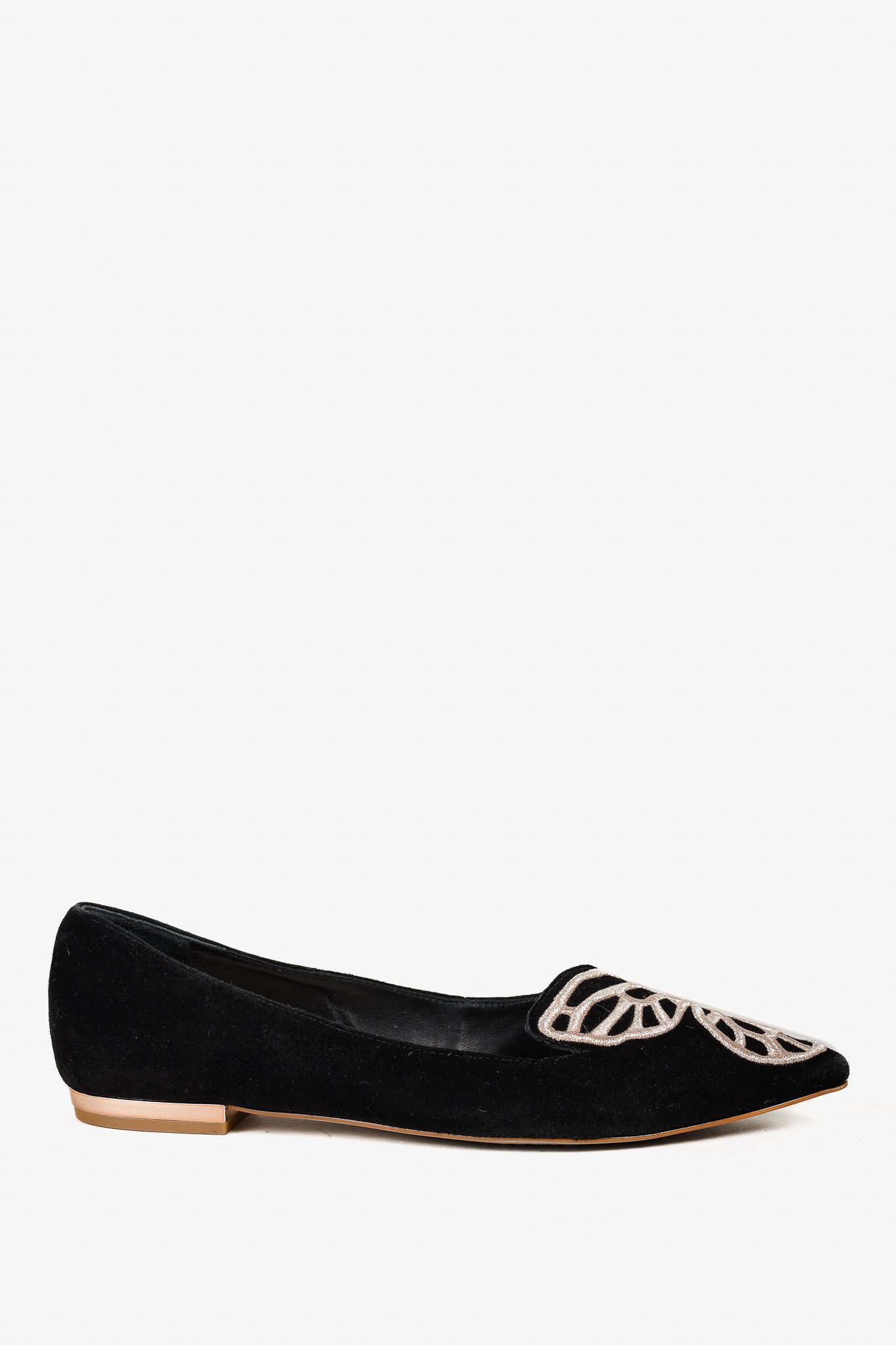 Sophia Webster Sophia Webster Bibi Butterfly Embroidered Suede Flats Size US 6.5 / IT 36.5 - 2 Thumbnail