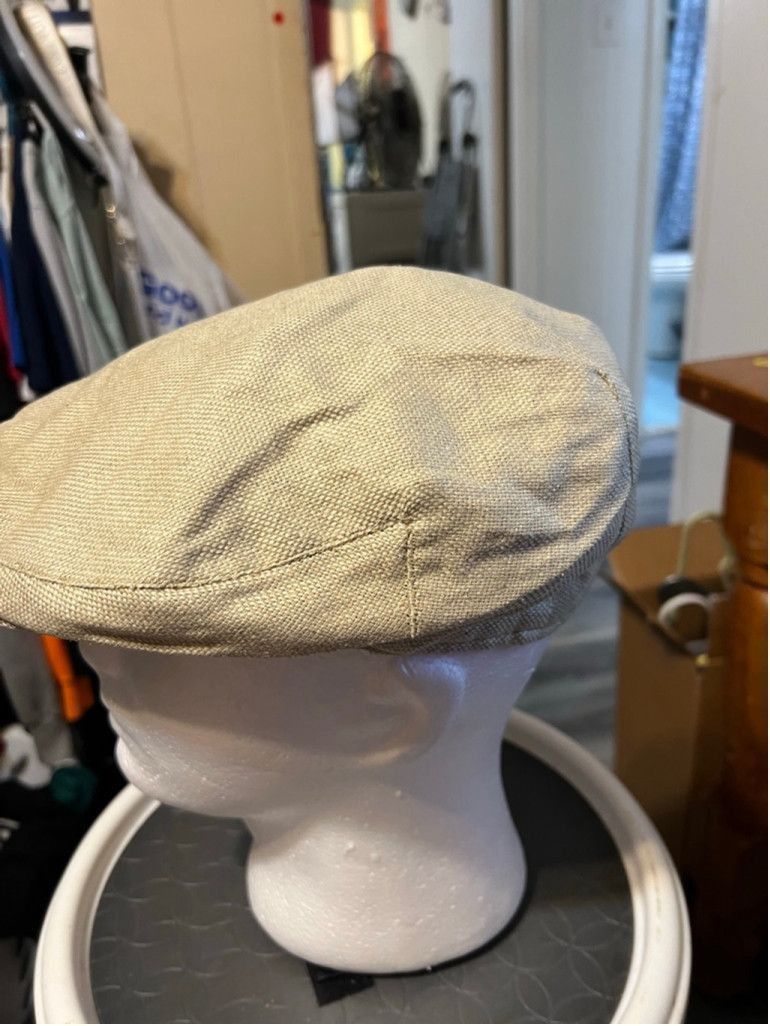 Vintage Men's Golf Italia Beige Ivy Flat Cap Size 30 - 2 Thumbnail