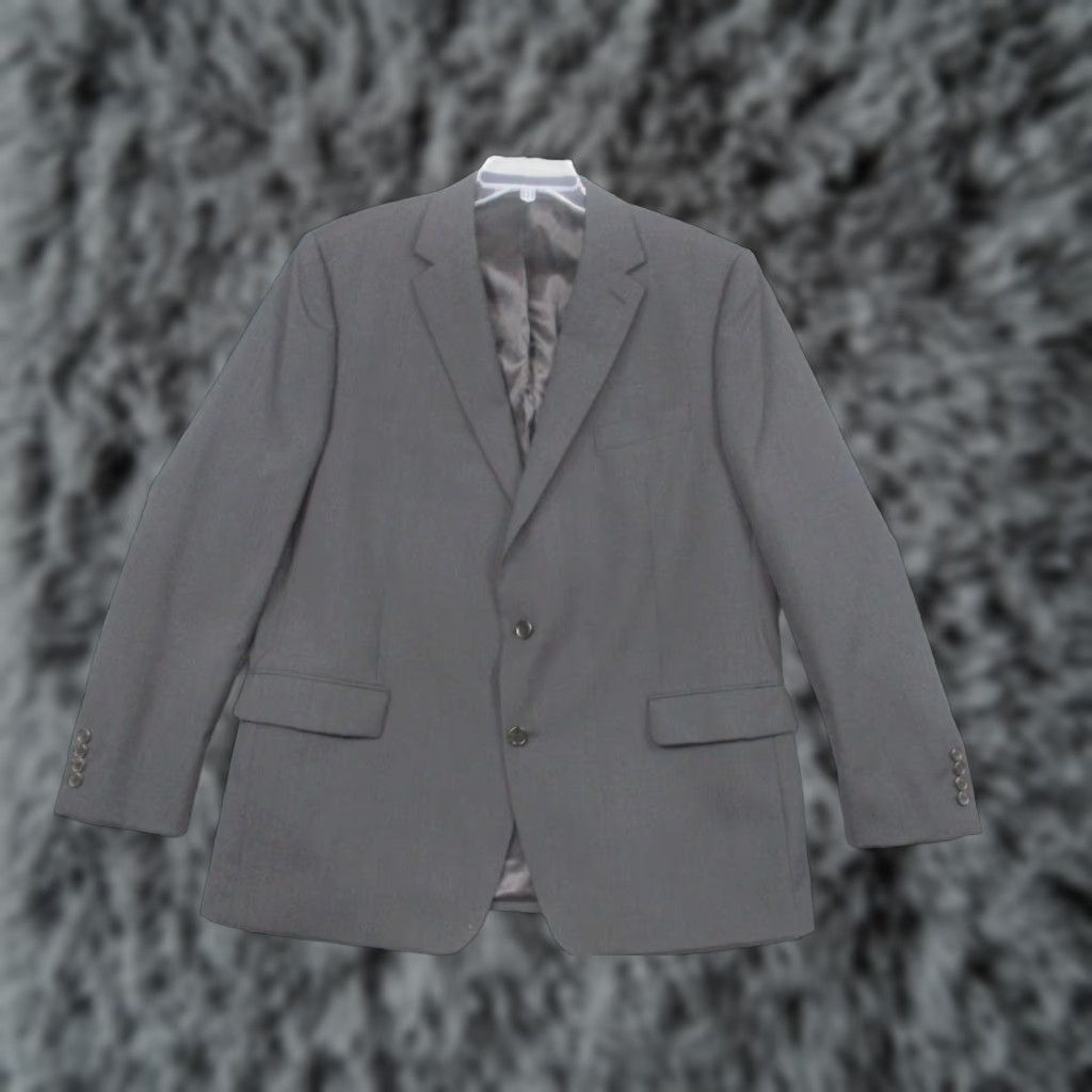 Ralph Lauren Lauren Ralph Lauren Suit Jacket Mens 46R Gray Check Two Button Notch Lapel Size 46R - 1 Thumbnail