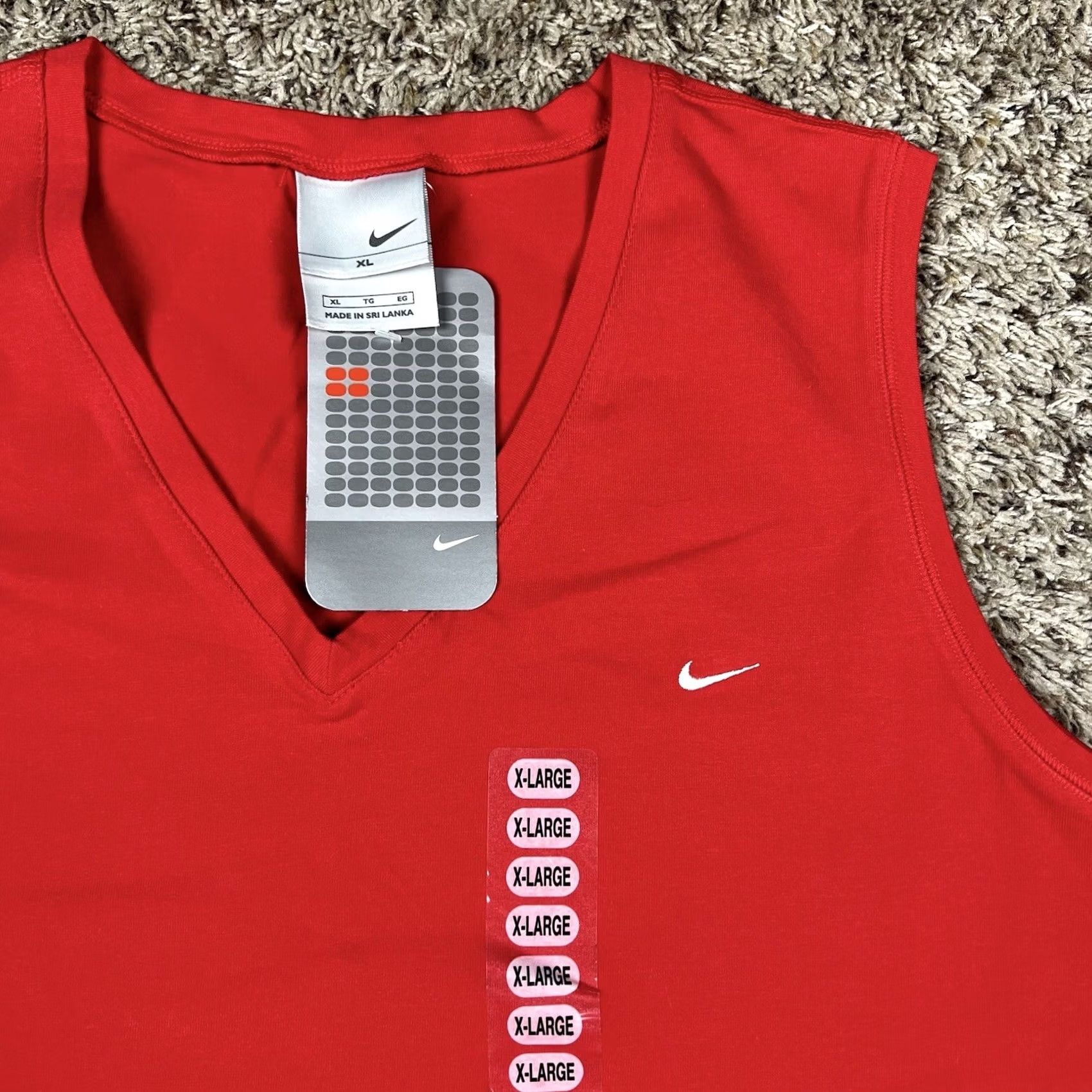 Nike VINTAGE Nike Orange Red Tank Top Swoosh Embroidered XS? Size XL / US 12-14 / IT 48-50 - 4 Thumbnail
