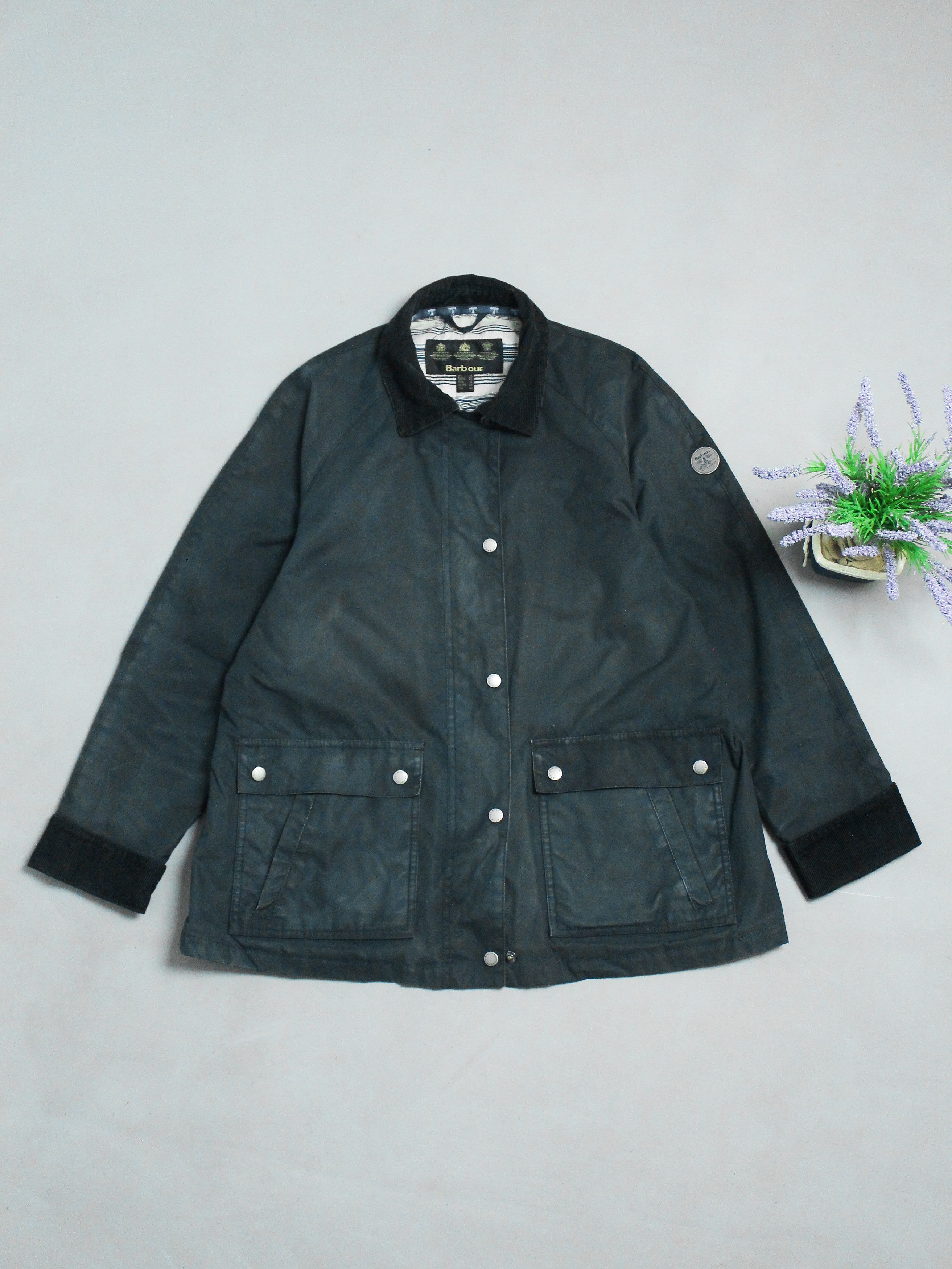 Barbour BARBOUR RIEF WAXED JACKET WOMENS BLUE WAX L Size XL / US 12-14 / IT 48-50 - 1 Thumbnail