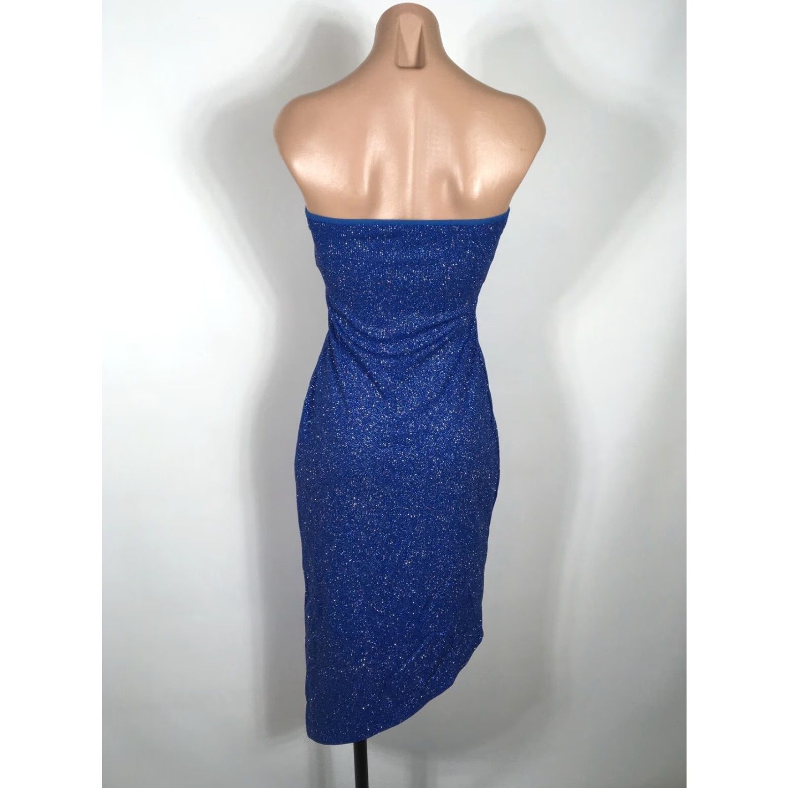 VINTAGE Jessica McClintock Gunne Sax Blue Prom Bodycon Strapless 1980s  Juniors Dress NWT