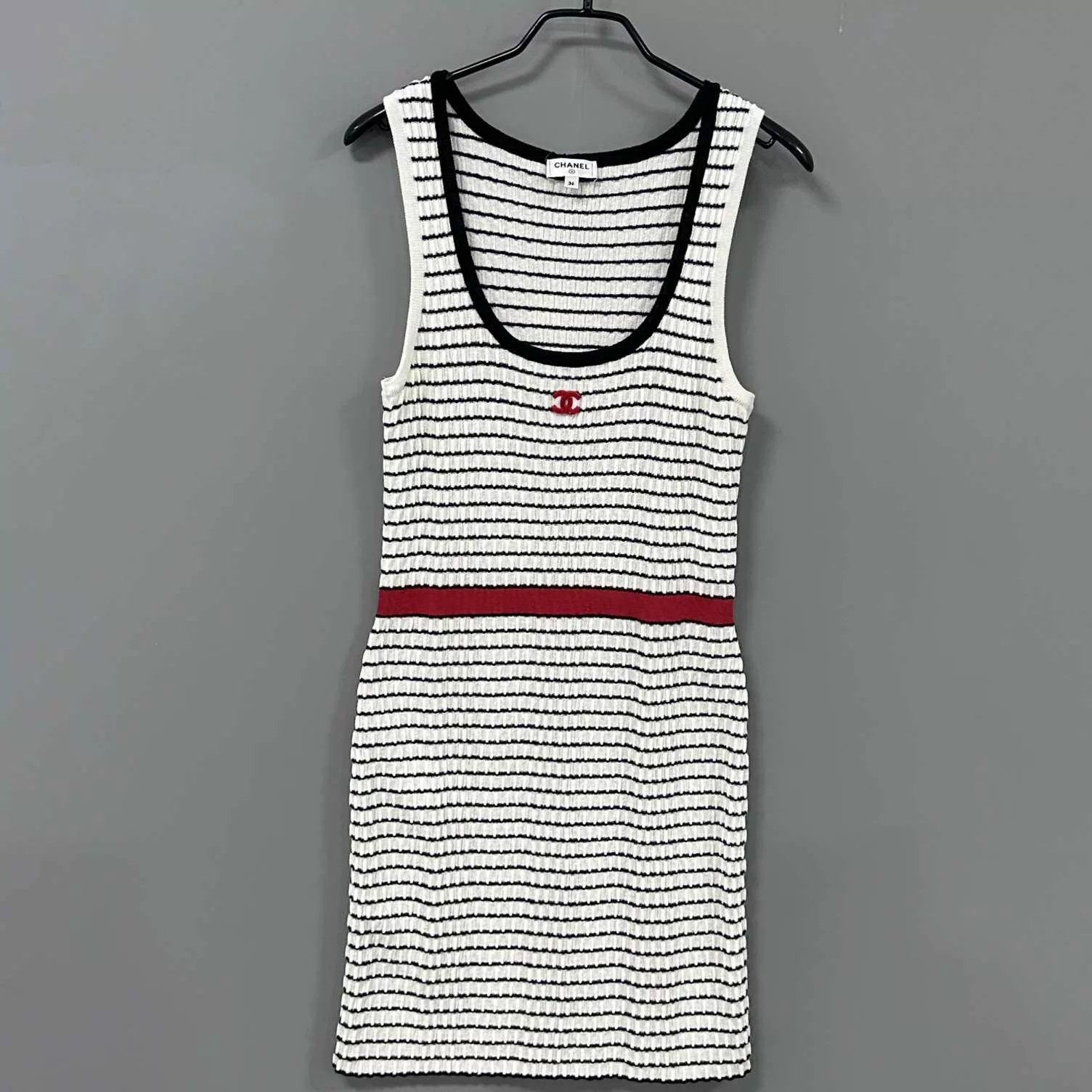 Chanel Chanel 24P striped bicolor knit vest dress women's Size XS / US 0-2 / IT 36-38 - 1 Thumbnail
