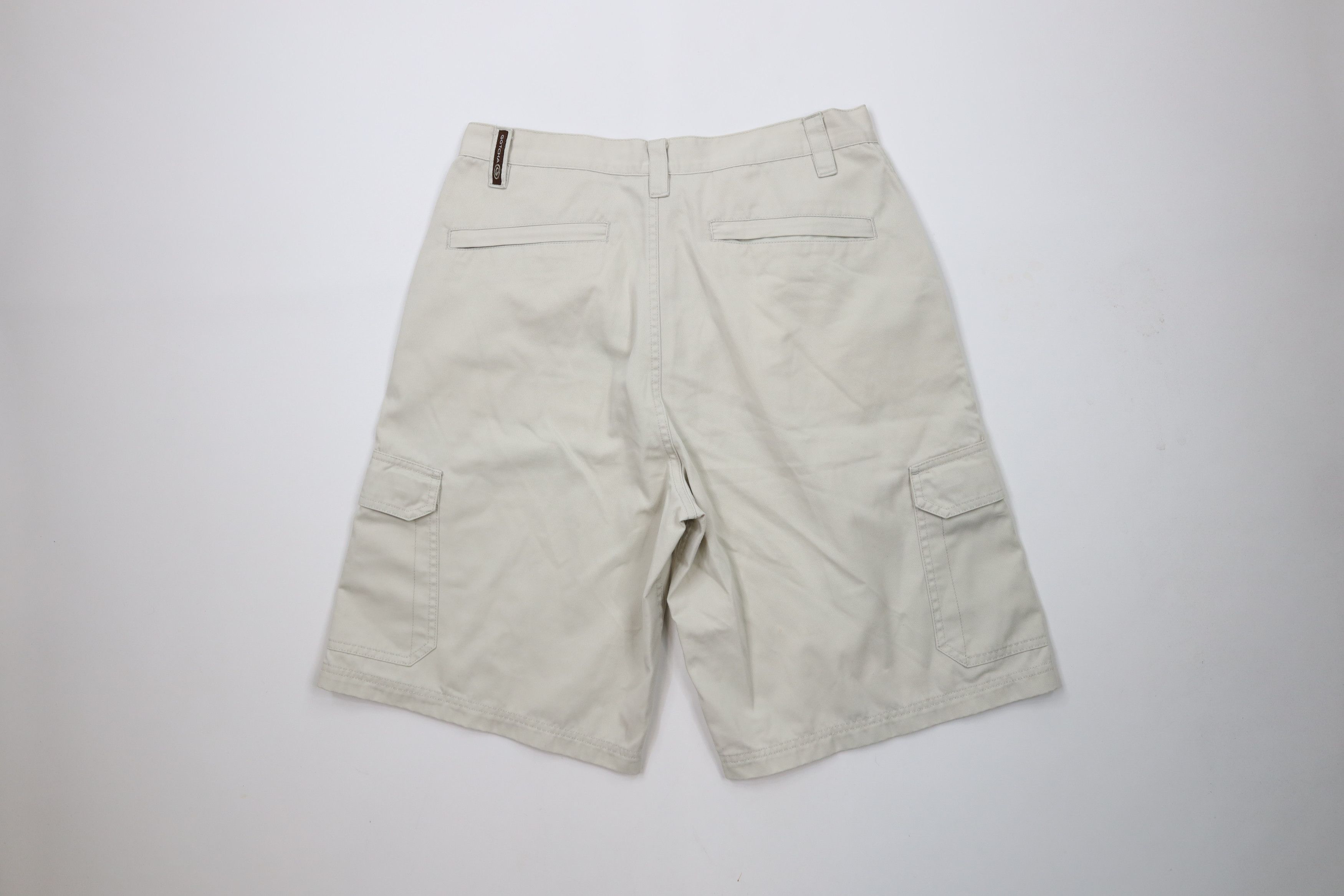 Gotcha × Vintage Vintage 90s Y2K Gotcha Surfing Baggy Fit Cargo Shorts Beige Size US 34 / EU 50 - 10 Thumbnail