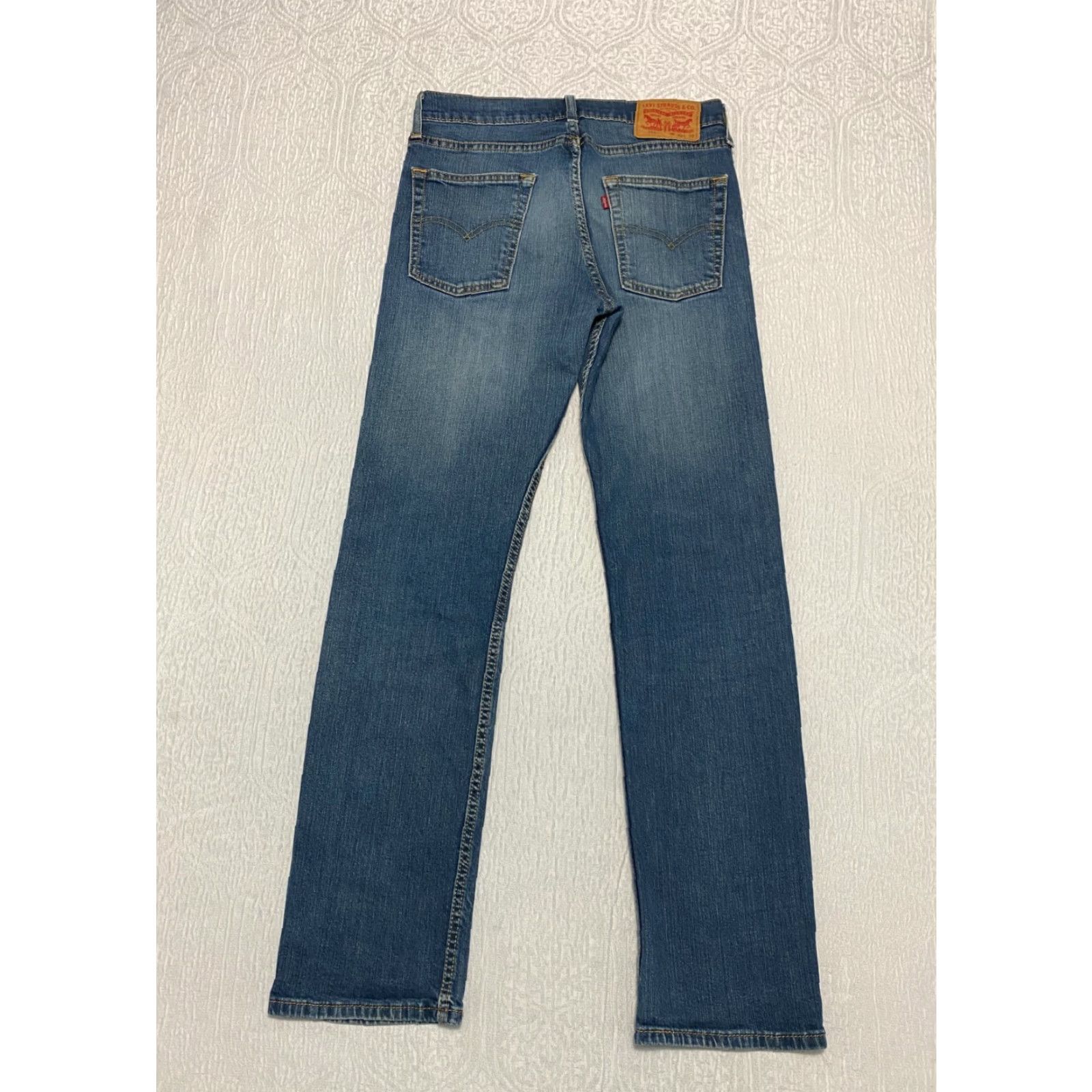 Levi's Levis 513 Slim Straight Jeans Size 30x32 Blue Distressed Faded Whiskers Size US 30 / EU 46 - 2 Thumbnail