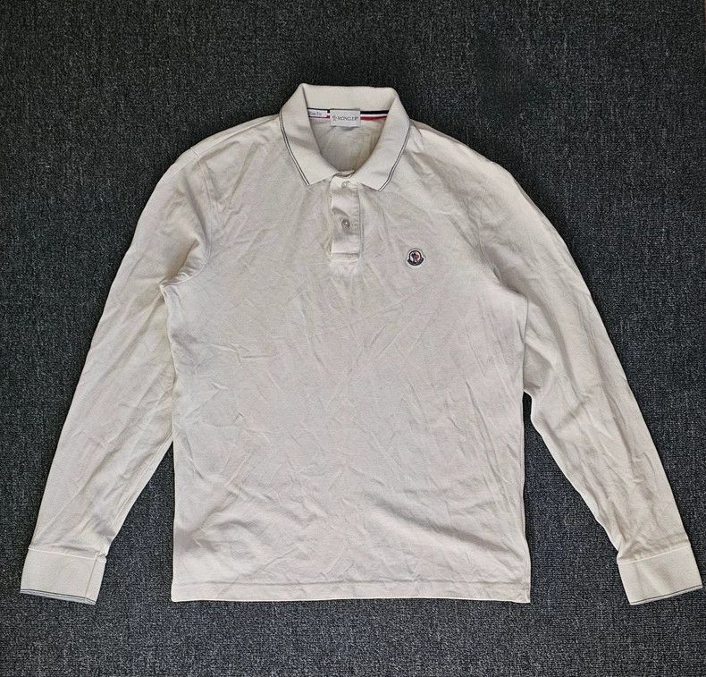 Moncler Moncler Men's Beige Long Sleeve Polo-yf Size US L / EU 52-54 / 3 - 1 Thumbnail