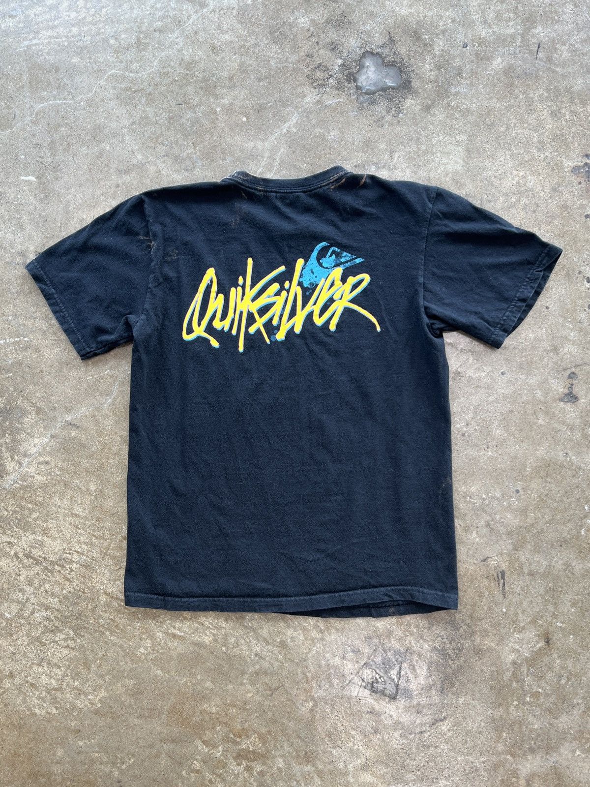 Quiksilver Vintage 90s Neon Quiksilver Skate Shop Surf Tee Large Size US L / EU 52-54 / 3 - 5 Thumbnail