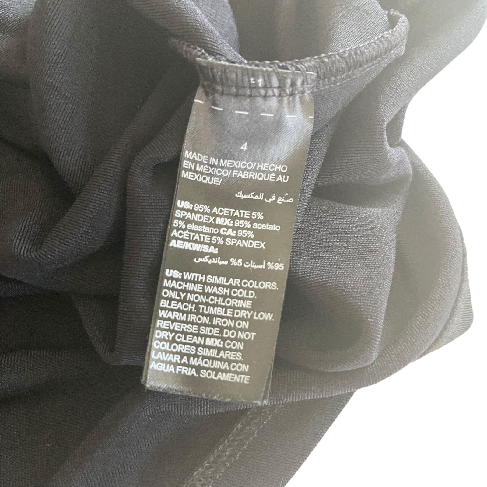 Chicos Chico’s Travelers Black Stretch Jersey Asymmetric Dress Size 3XL / US 20-22 - 6 Thumbnail