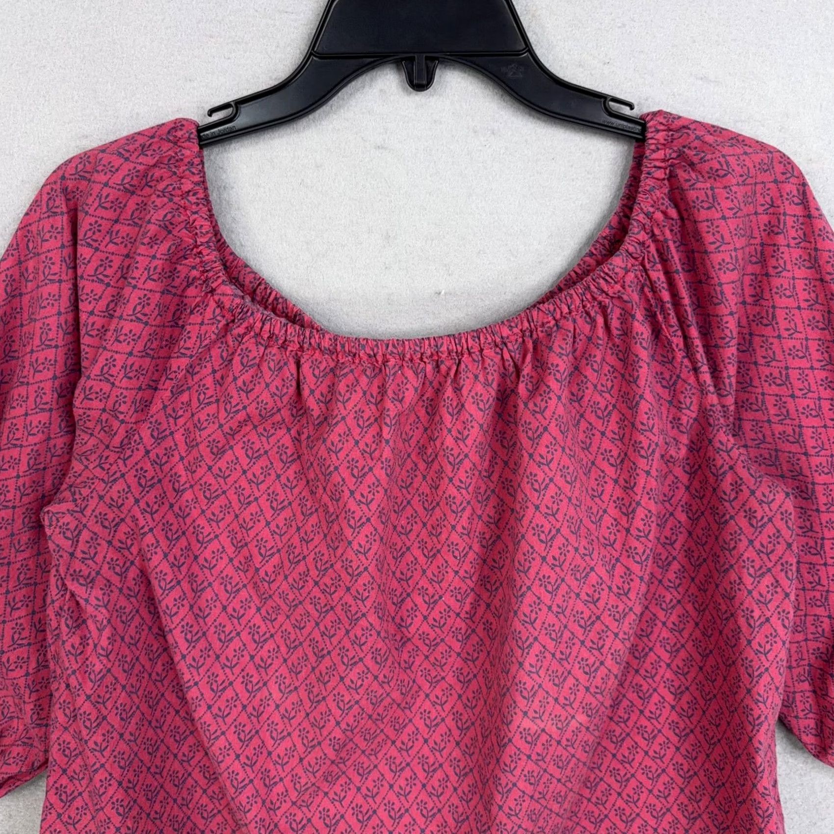 Vintage Maeve Blouse Womens Medium Pink Floral Puff Boho Flow Casual Size M / US 6-8 / IT 42-44 - 2 Thumbnail