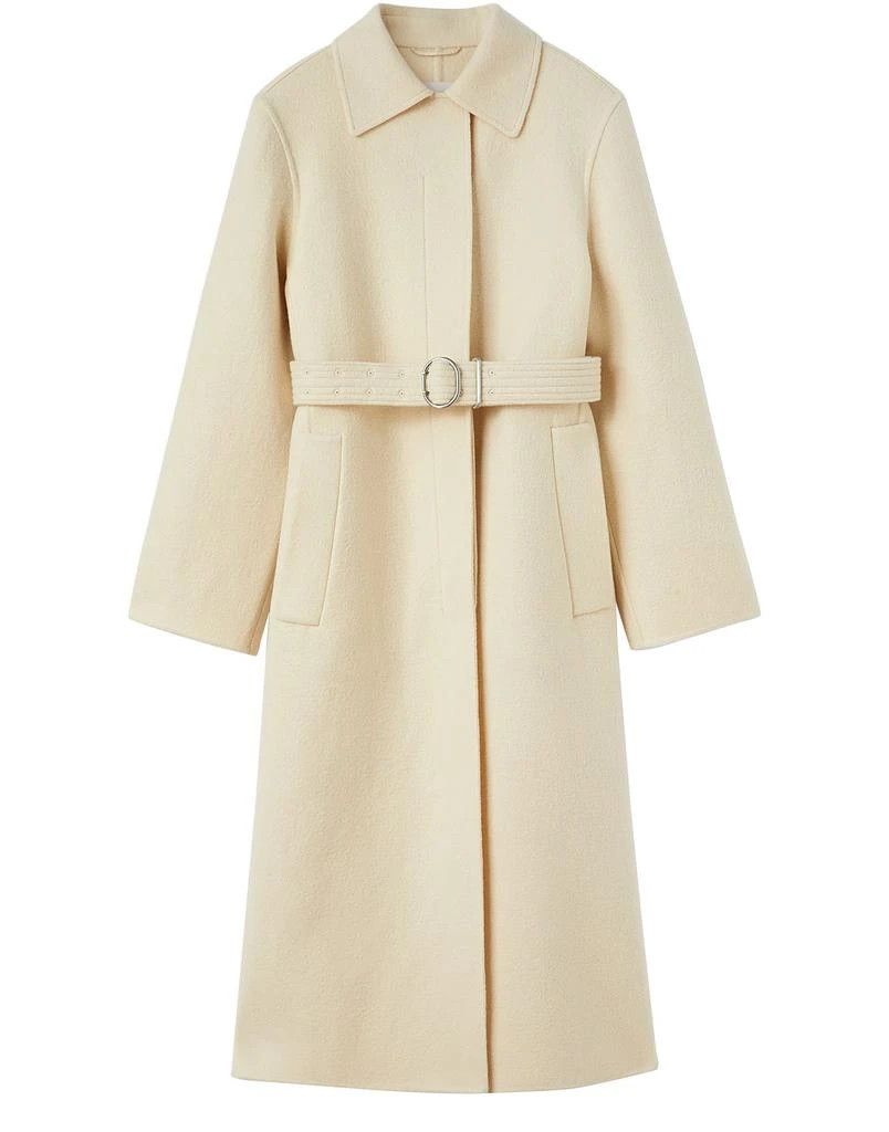 Jil Sander o1w1db10825 Belted Coat in Ivory Size M / US 6-8 / IT 42-44 - 1 Thumbnail