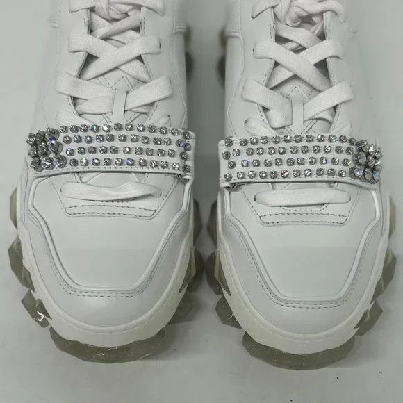 Jimmy Choo Jimmy Choo Men's White Diamond X Strap Low Sneakers - EU43 Size US 10 / EU 43 - 7 Thumbnail