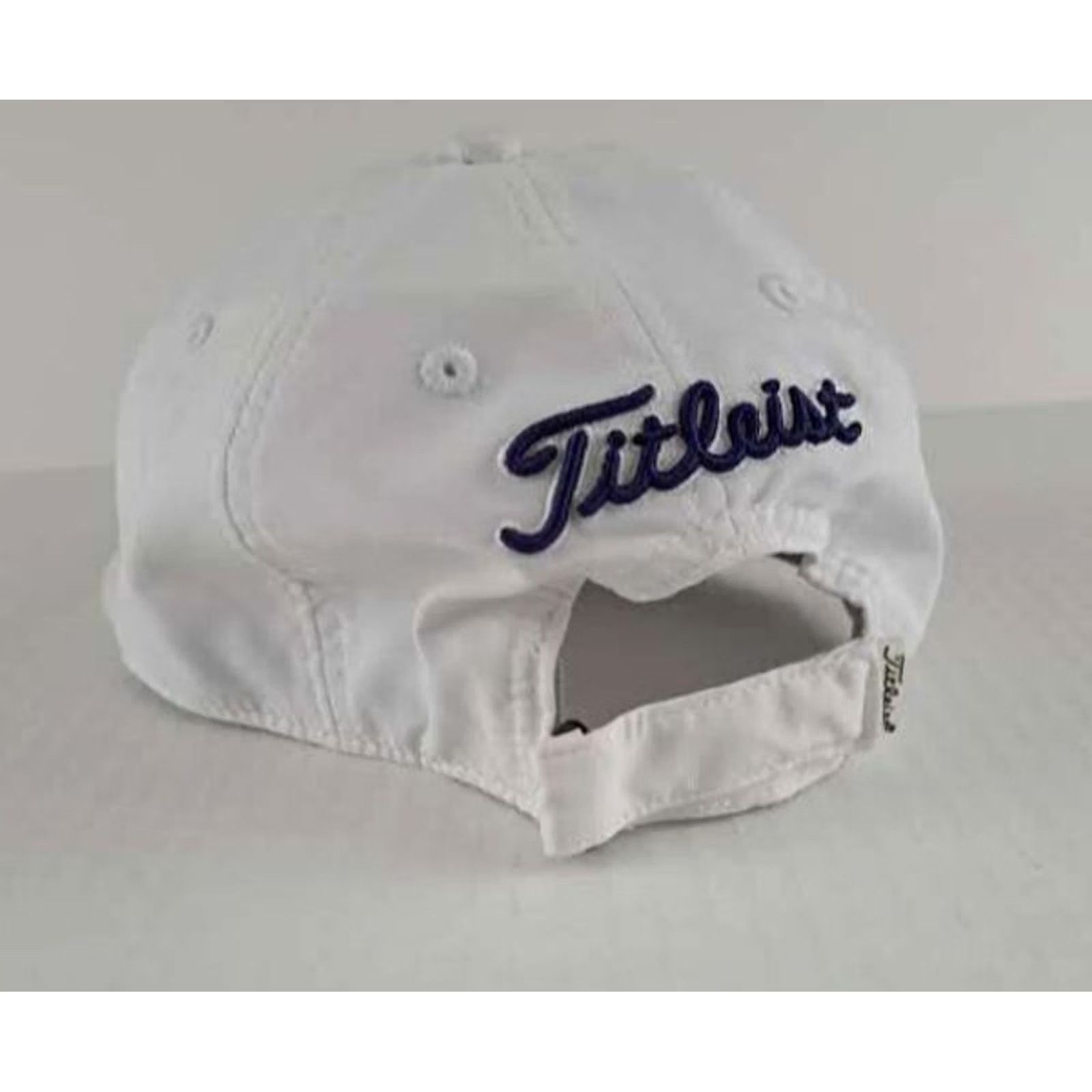 Titleist Titleist Hat Adjustable Size Strap White Lightweight Cotton Canvas Men Baseball Cap Size ONE SIZE - 4 Thumbnail