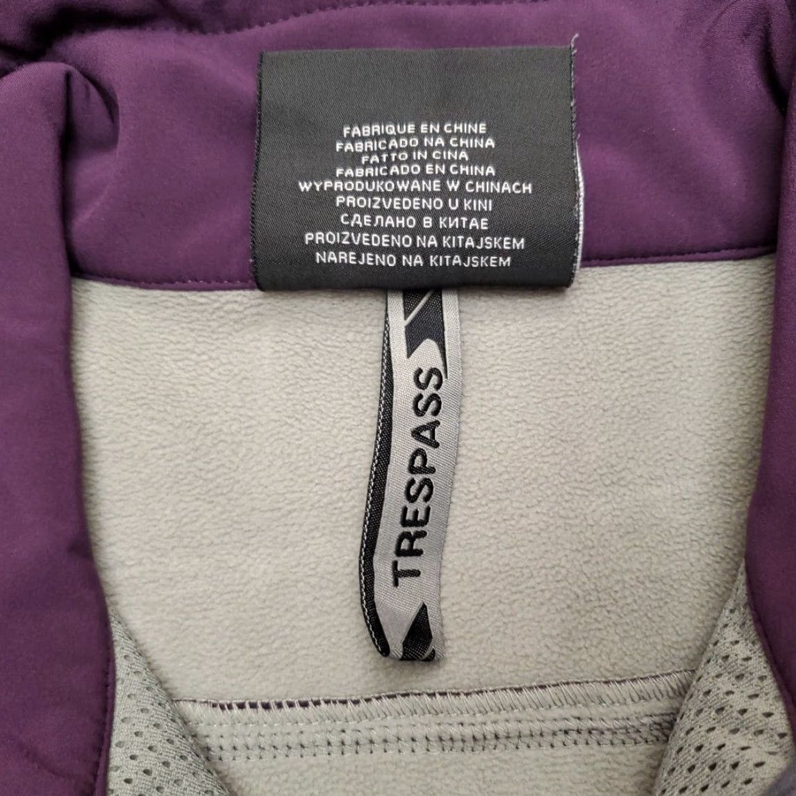 Vintage Trespass Jacket Women XL Purple Softshell Performance Fleece Lined Outdoor Gorp Size XL / US 12-14 / IT 48-50 - 6 Thumbnail