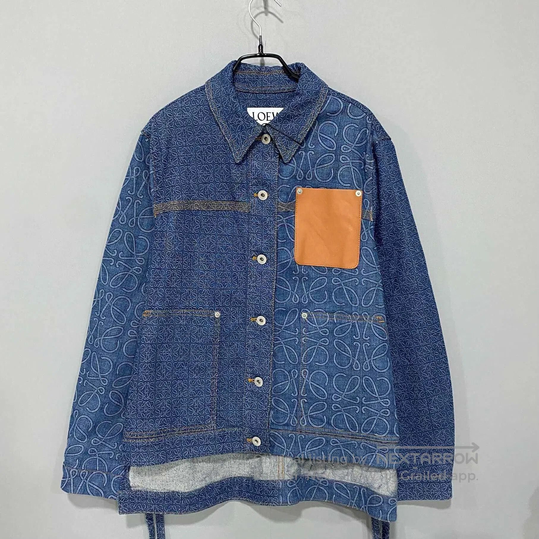 Loewe patterned denim jacket with logo detail. Size US S / EU 44-46 / 1 - 1 Thumbnail