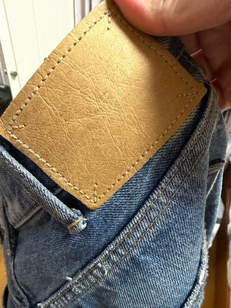 Celine CELINE Trashwash Distressed Denim Pants Blue 28 Size US 31 - 4 Thumbnail