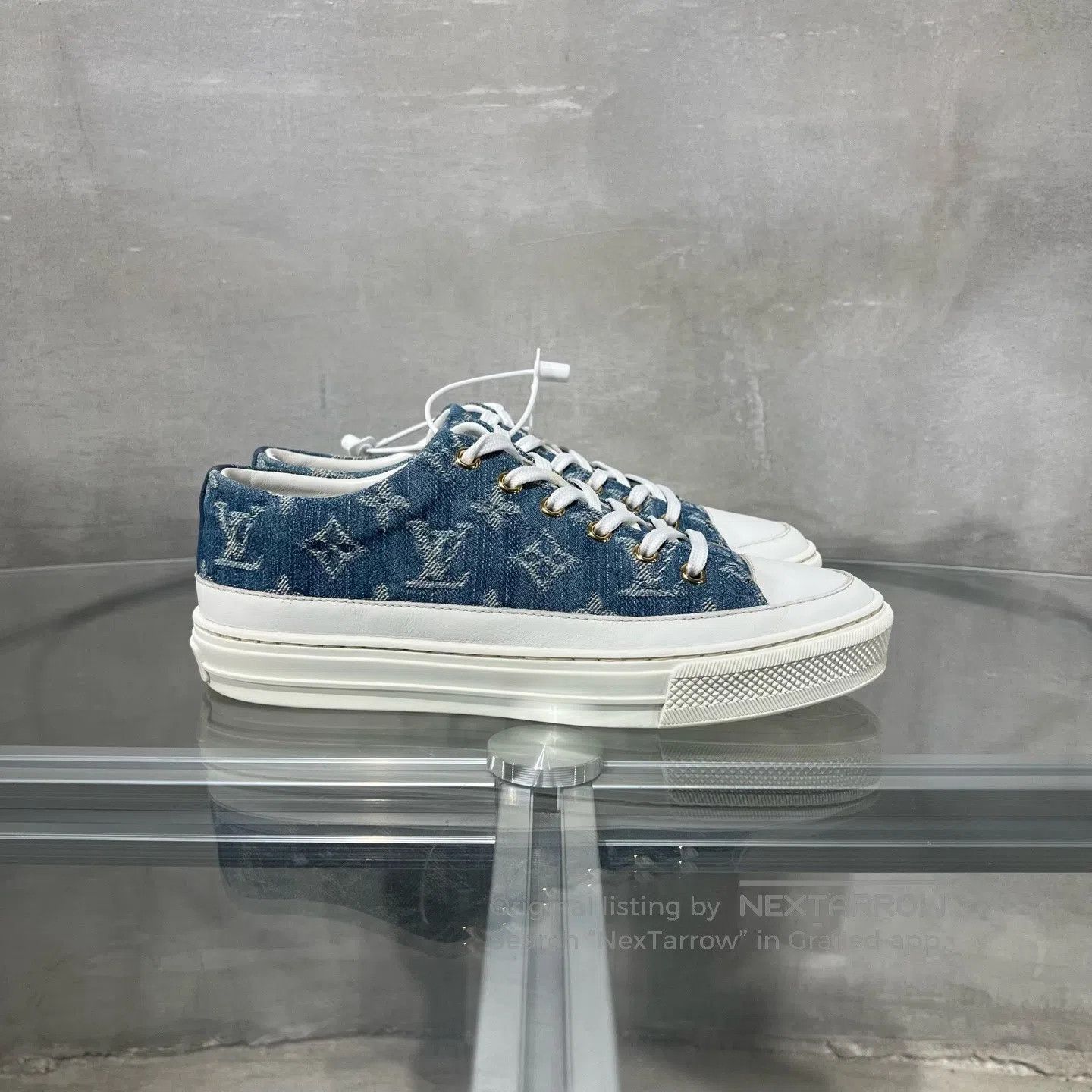 Louis Vuitton Louis Vuitton Cowboy board shoes White Blue Size US 5.5 / IT 35.5 - 4 Thumbnail