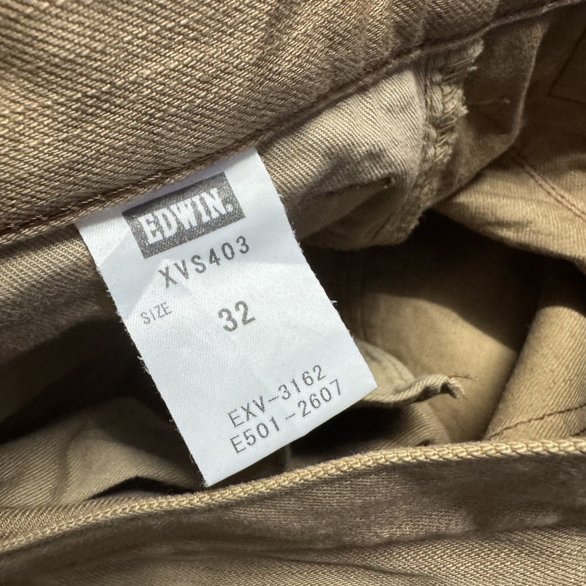 Edwin Vintage Edwin XVS403 Leather Pocket Brown Denim Jeans Size US 34 / EU 50 - 20 Thumbnail