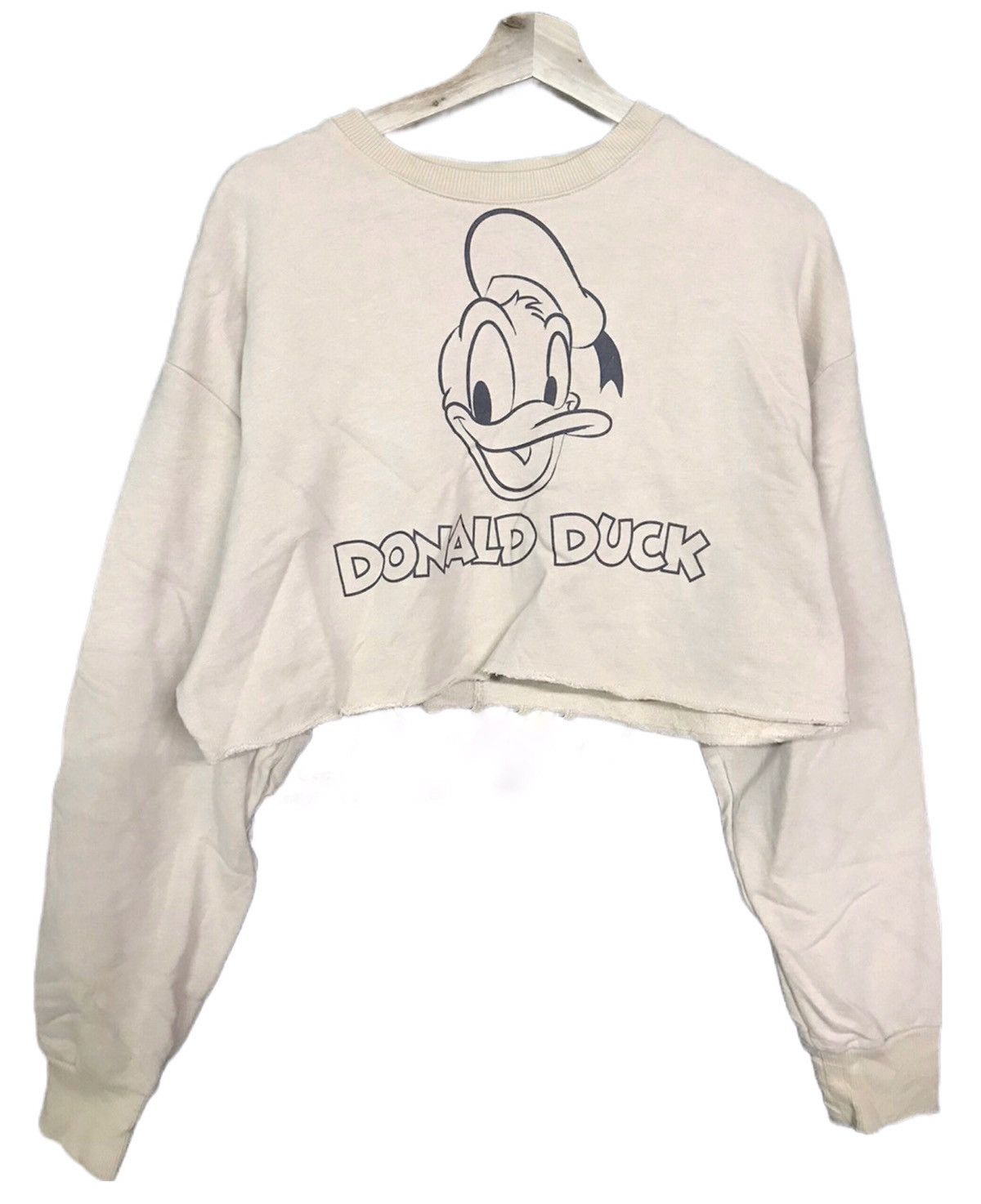Disney Donald Duck Crop top Sweatshirt Pullover Size L / US 10 / IT 46 - 1 Thumbnail
