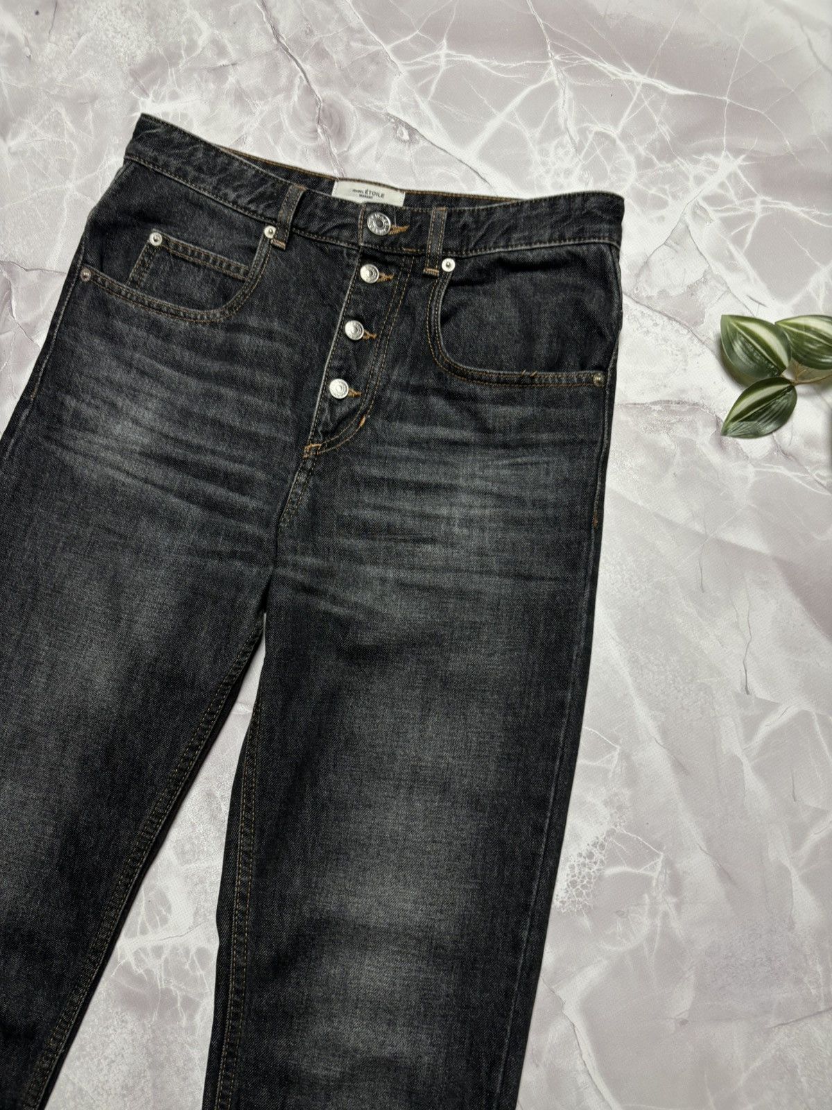 Isabel Marant Etoile Isabel Marant Etoile Belden High Rise Straight Jean Faded 34 Size 25" / US 0 / IT 36 - 4 Thumbnail