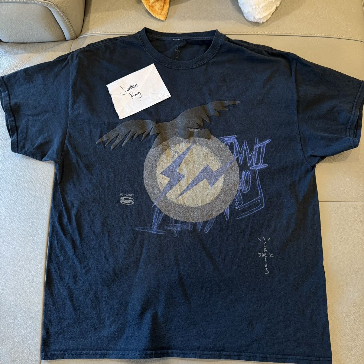 Travis Scott Travis Scott x Fragment Create T shirt size Large Navy Used Size US L / EU 52-54 / 3 - 1 Thumbnail