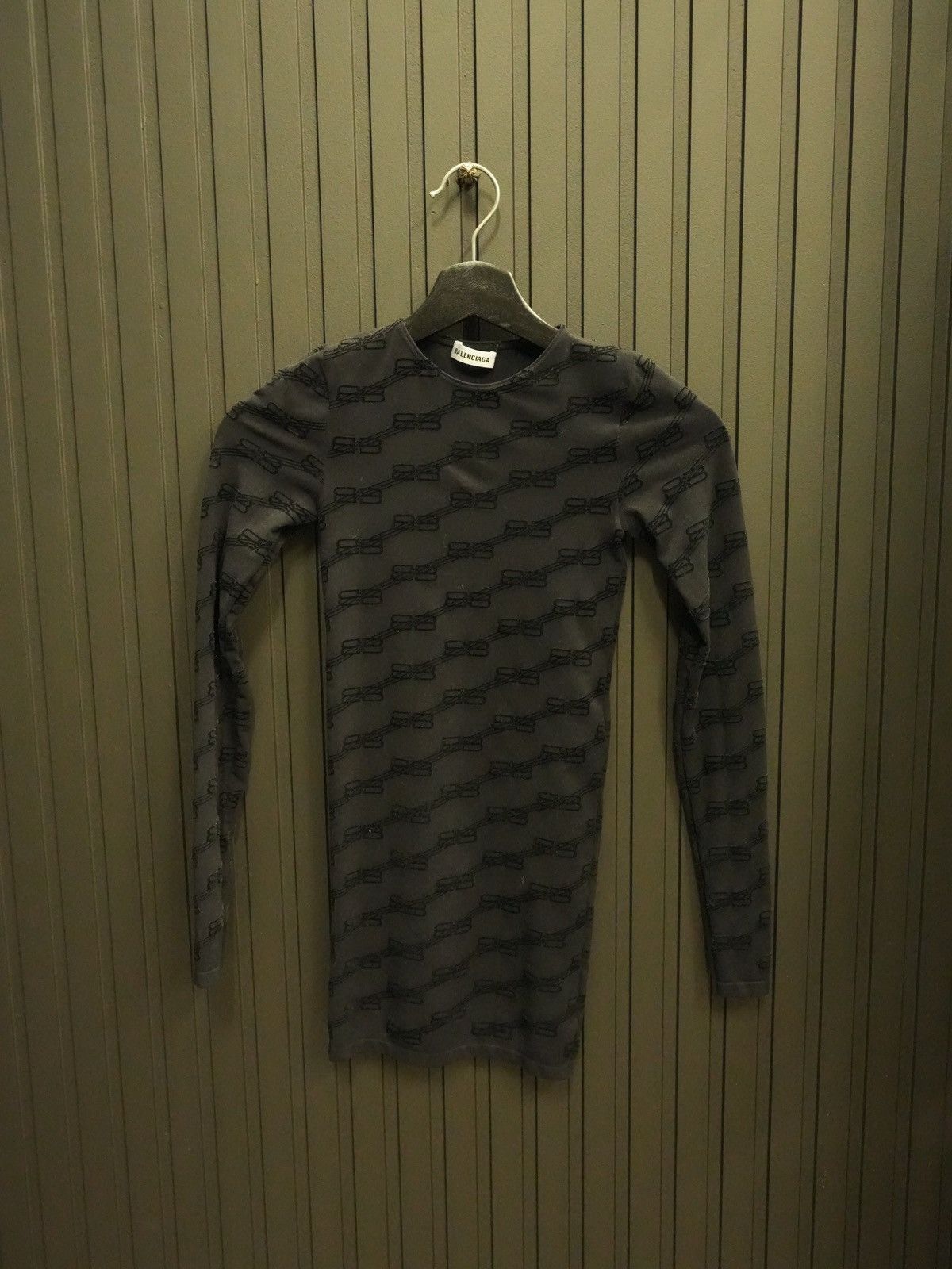 Balenciaga Balenciaga BB Monogram Elastic Long Sleeve Top Size S / US 4 / IT 40 - 1 Thumbnail