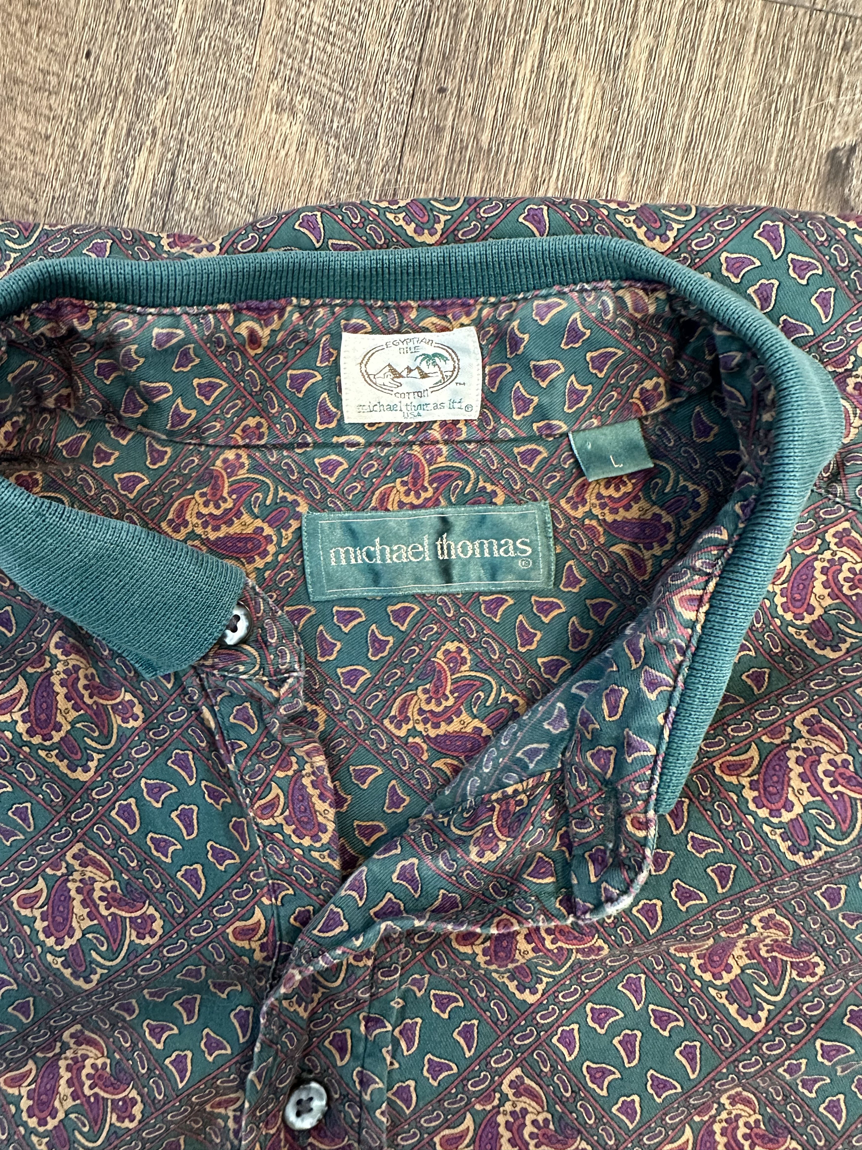 Vintage Michael Thomas Vintage 90's Polo Shirt Size US L / EU 52-54 / 3 - 3 Thumbnail