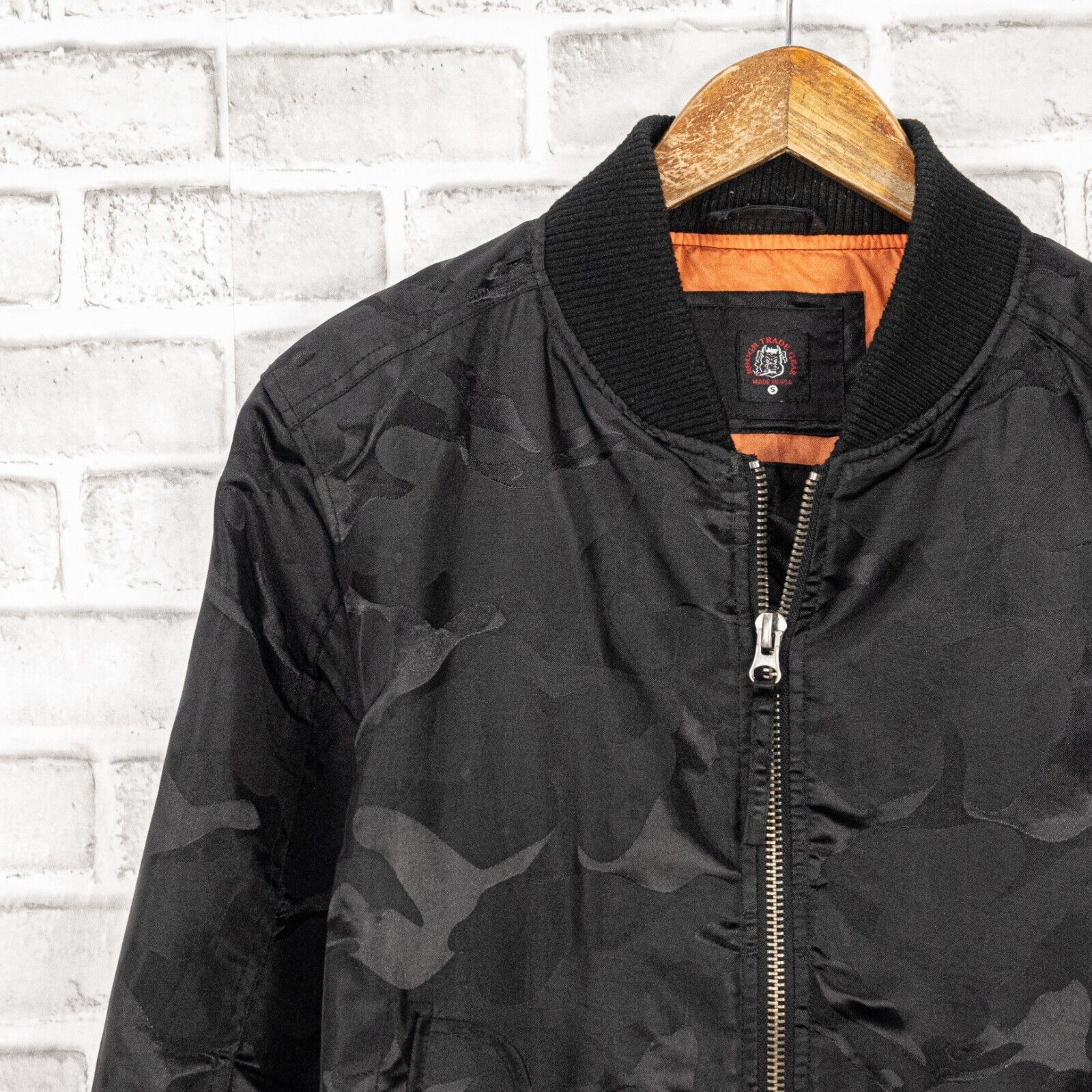 Other Rough Trade Gear Men's Black Camo Bomber Jacket Size Small Size US S / EU 44-46 / 1 - 6 Thumbnail