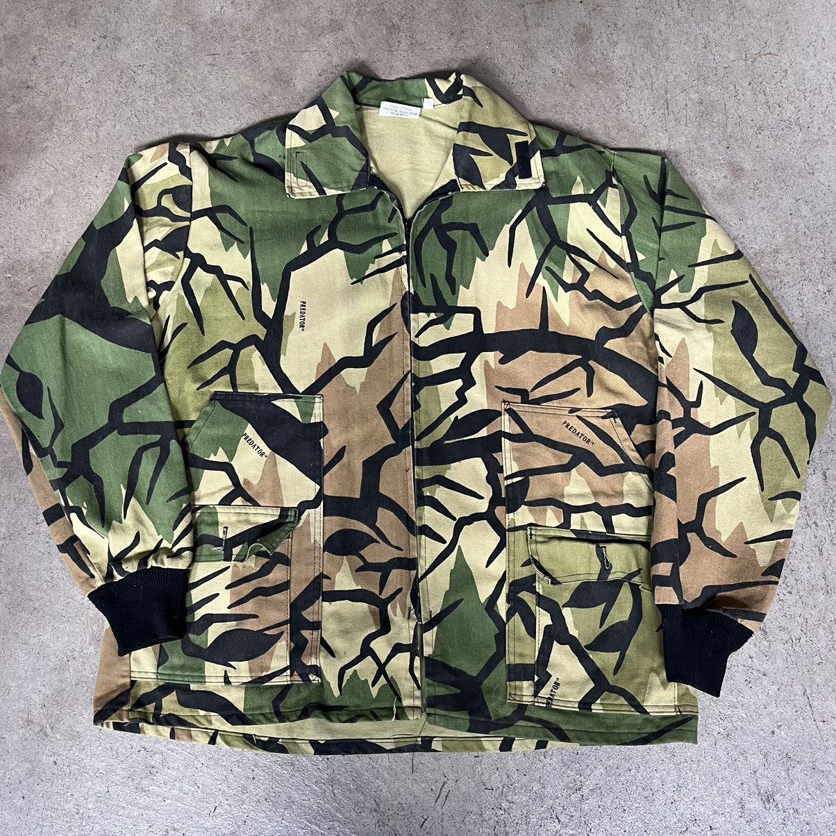 image of Vintage Very Predator Camo Hunting Shirt Jacket Zip Boxy in Green, Men's (Size XL)